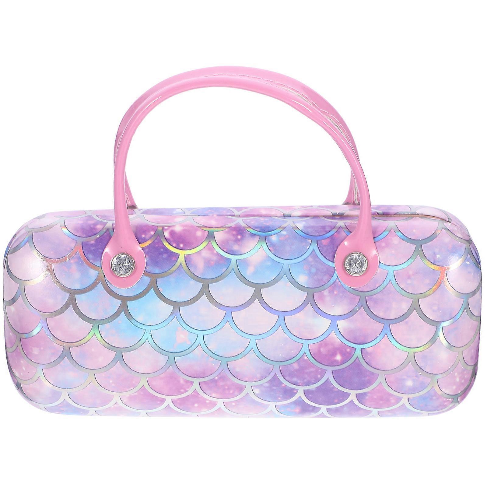 Eyeglass Case With Handle Protective For Kids Everyday Use Multi Color Rectangular Shape 1Pack