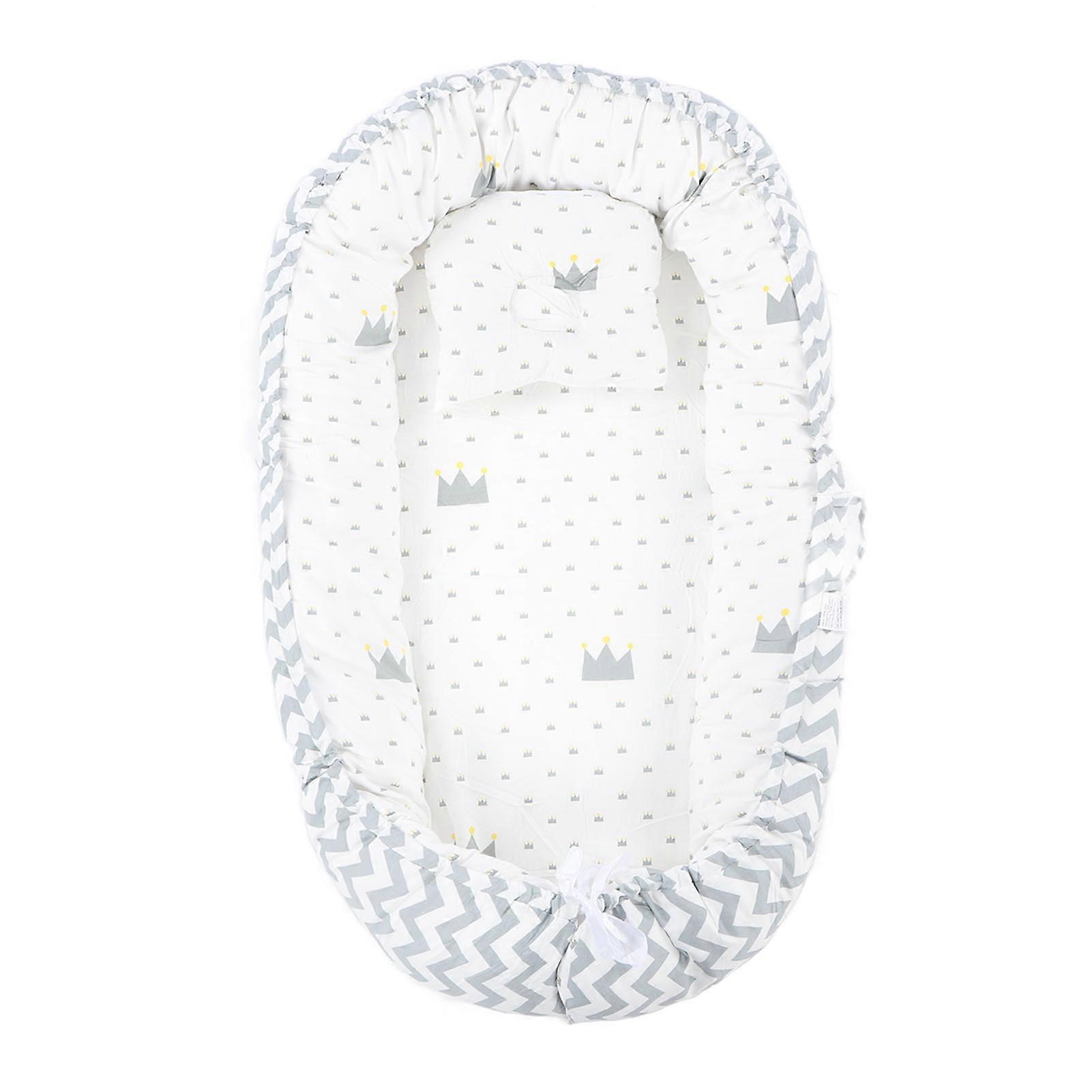 Baby Nest Comfortable Breathable Washable Adjustable Multipurpose Portable Baby Lounger Cover for Infants White