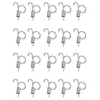 Crochet de fixation pour ustensiles de cage, crochet à ressort en métal pour porte de cage à pigeons, acier de haute qualité, 7,5 x 1 x 1 cm (20 pièces)