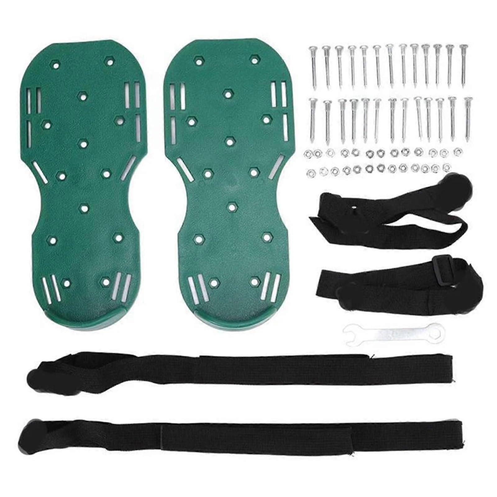Aerator for Lawns, Green Lawn Aerator Shoes for Loose Soil, Garden Nail Shoes for Grass Cultivation and Scarifying