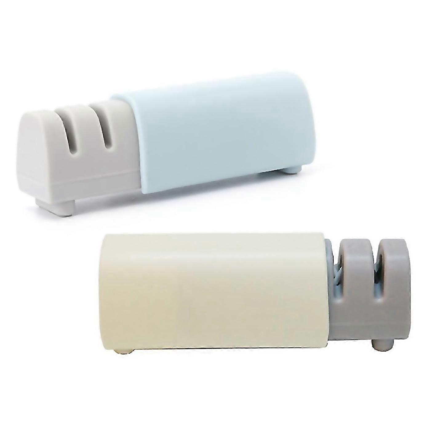 Aiguiseur de couteaux manuel Aiguiseur de couteaux de ménage Multifonction à deux étages Mini couteau manuel Sharpene