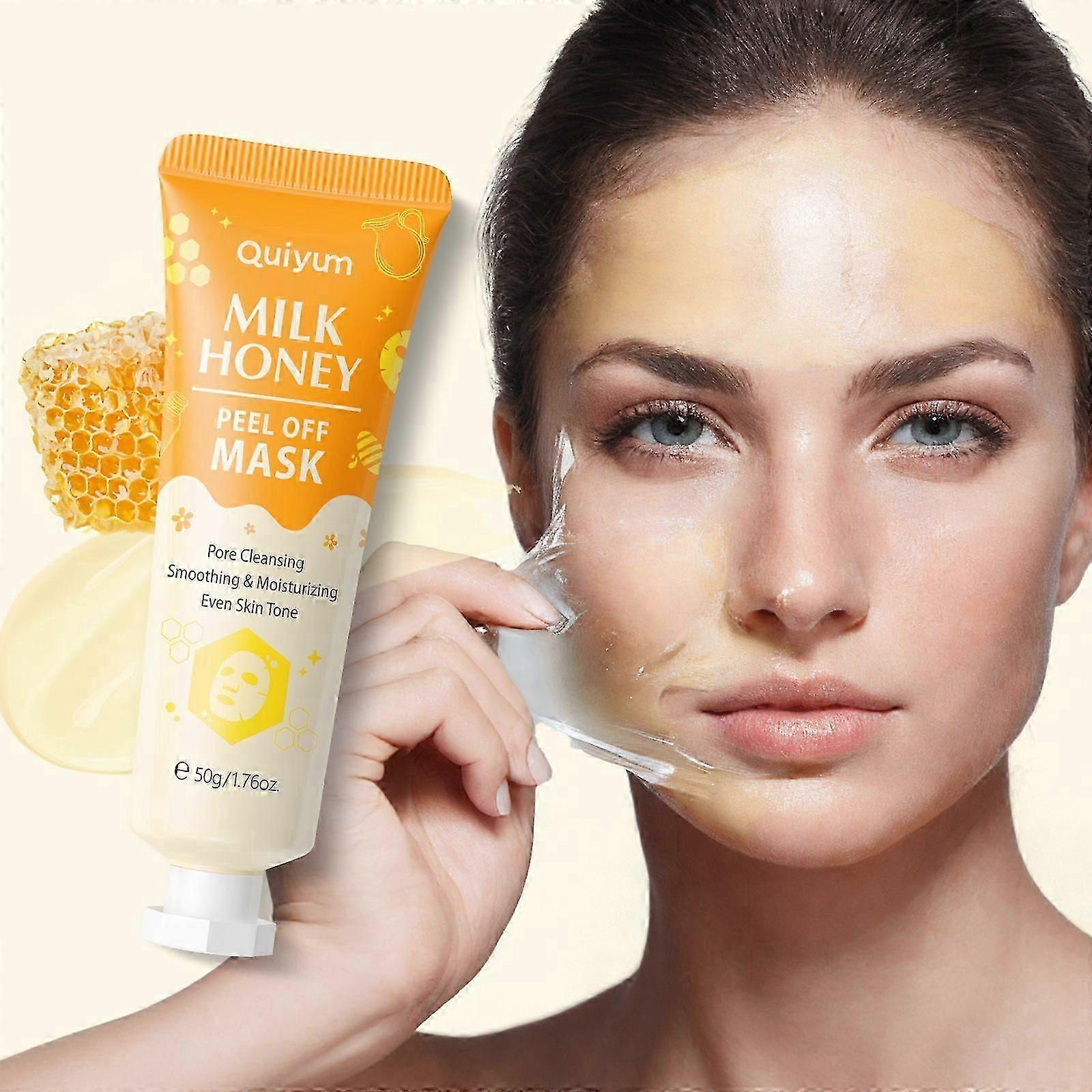 Honey Tearing Mask, Peel off Mask with Natural Propolis, Skin Clean Pores Shrink, Hydrating and Moisturizing, Reduces Fine Lines & Wrinkles