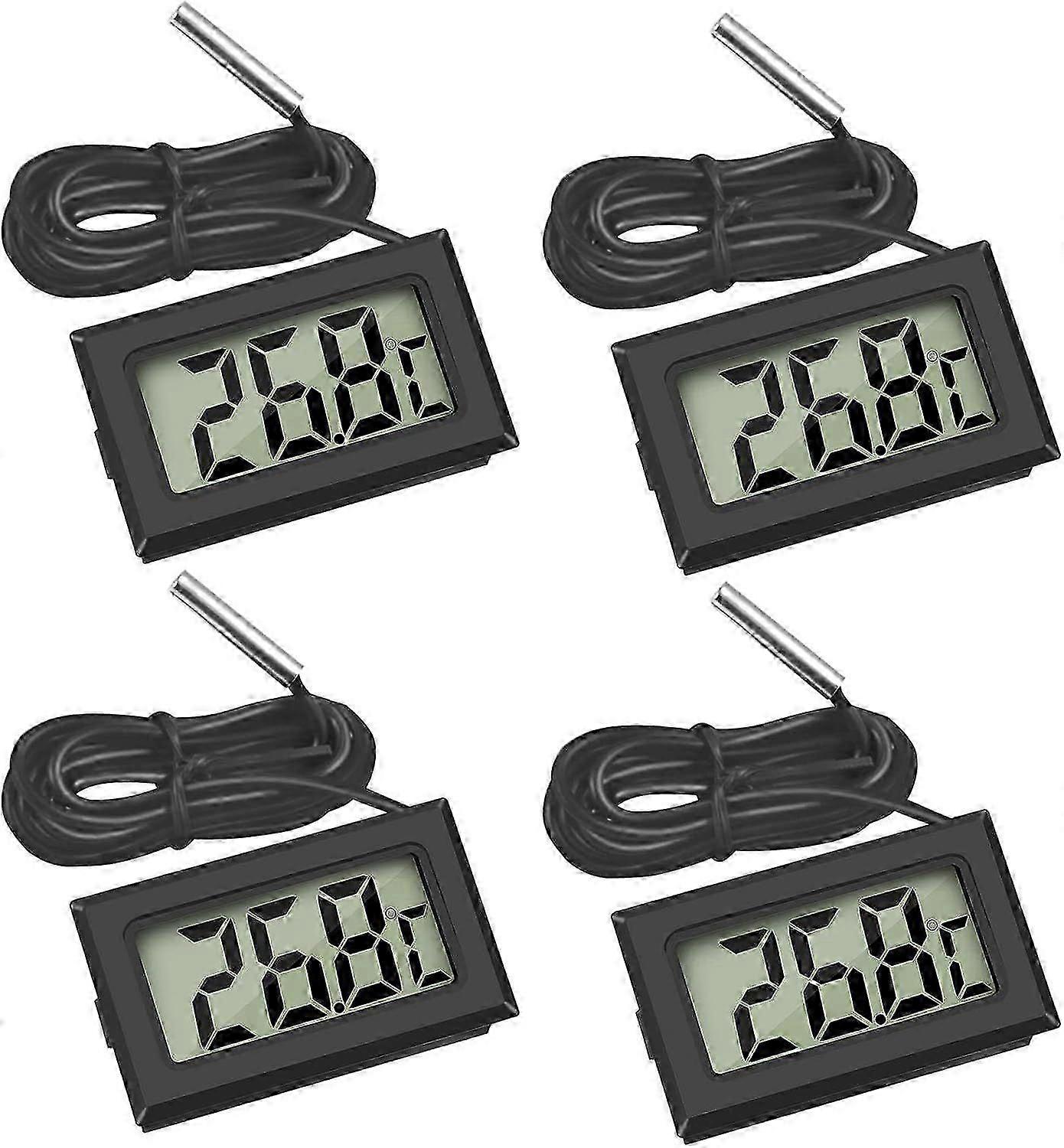 2025 Latest Model  Mini Digital LCD Thermometer Temperature with Temperature Probe Sensor Tester for Fridge F