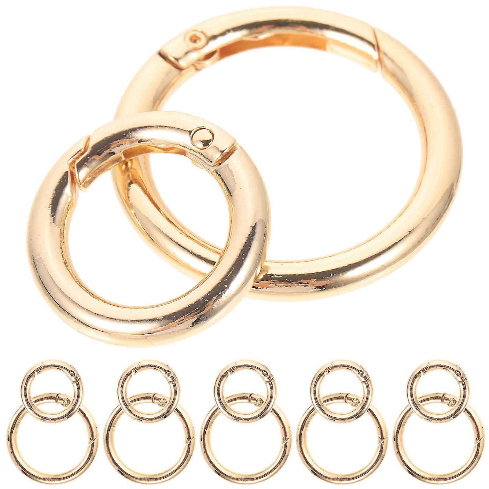 12pcs Colored Round Spring Keychain Clips Versatile Snap Buckles for DIY Crafts, Handbags, Key Rings & Accessories – Durable Design for Camping and