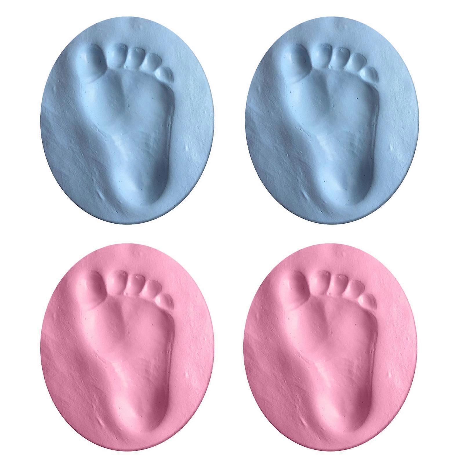 4pcs Newborn Hand & Footprint Mold Kit – Safe, Easy to Use Imprint Mould for Baby Showers and Decorations