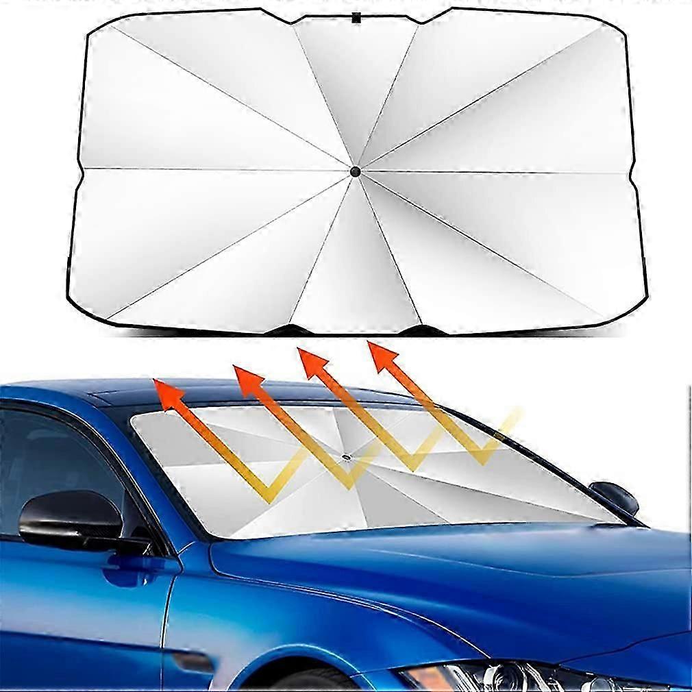 Ombrellone pieghevole per auto 145x79cm, protezione solare per auto, ombrellone pieghevole, protezione solare per parabrezza