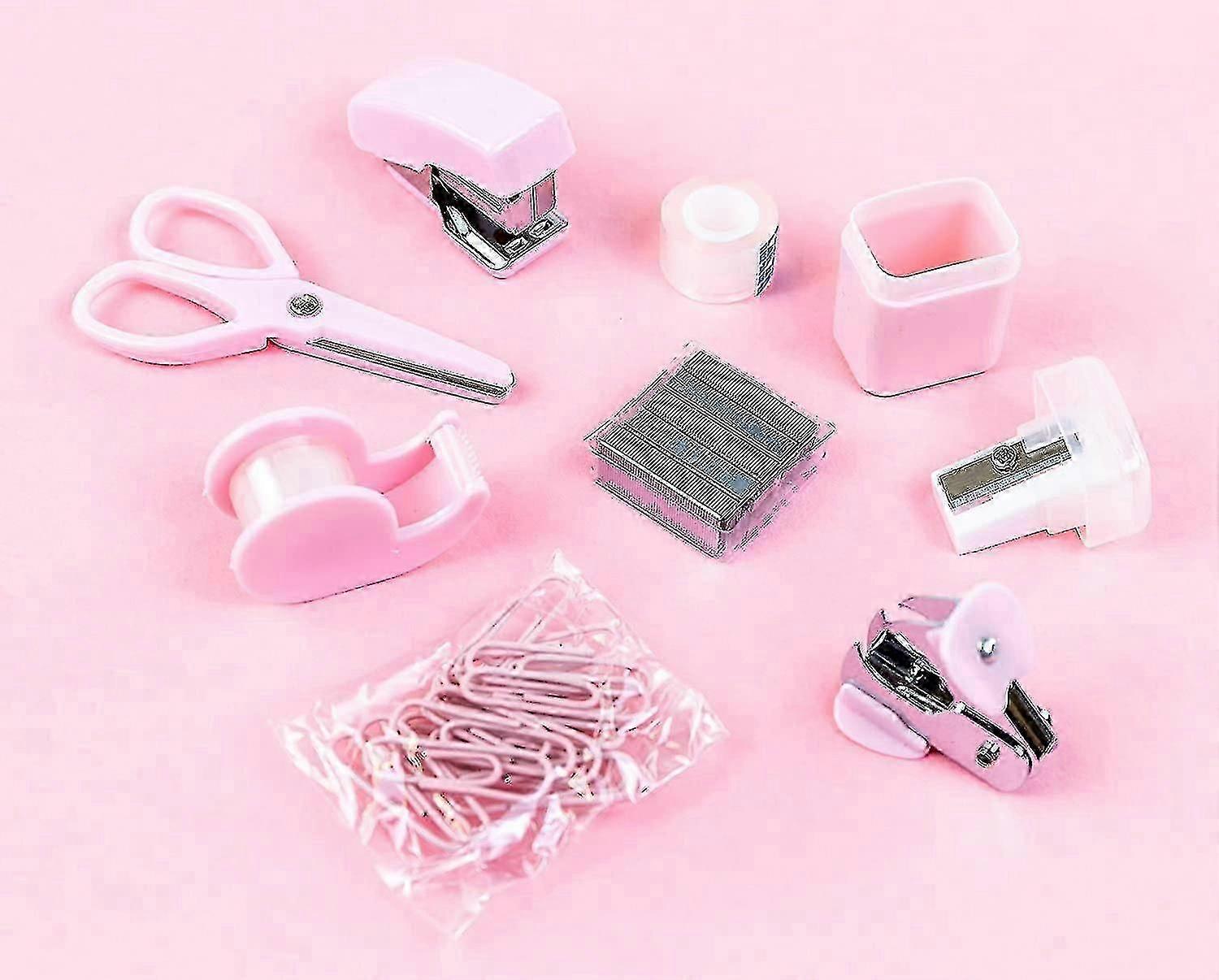 Stylish Pastel Tone Mini Stationery Set Desk Tidy Storage