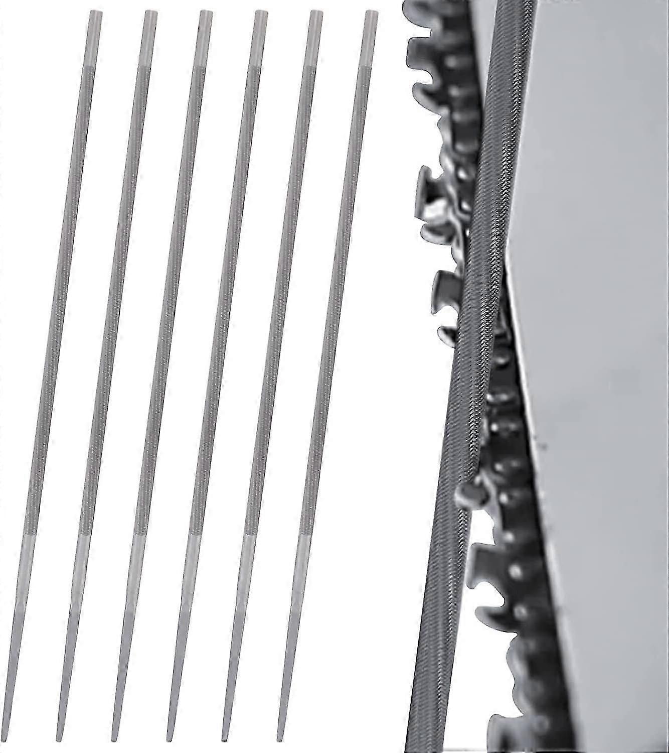 Round Files for Chainsaw Chain 4.8mm 6 pieces Round Sharpening File for Repairing and Sharpening