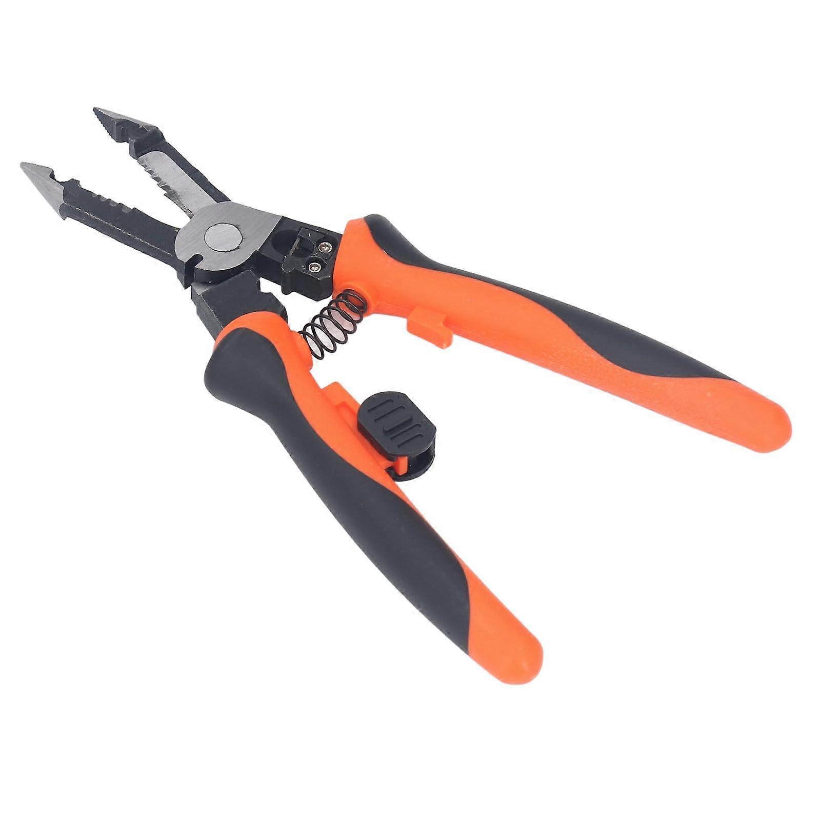 7-in-1 Wire Stripper and Cutter Tool, 55# Steel, Adjustable Cable Stripper with Clamps and Precision Holes for Multi-Use