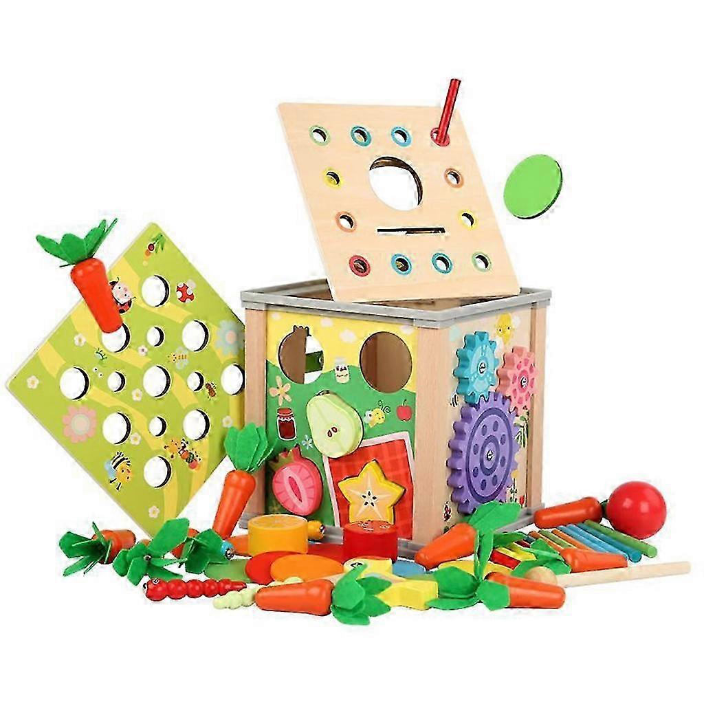 Interactive Kids Pull Radish Insect Game Toy Meaningful Table Game Xylophone