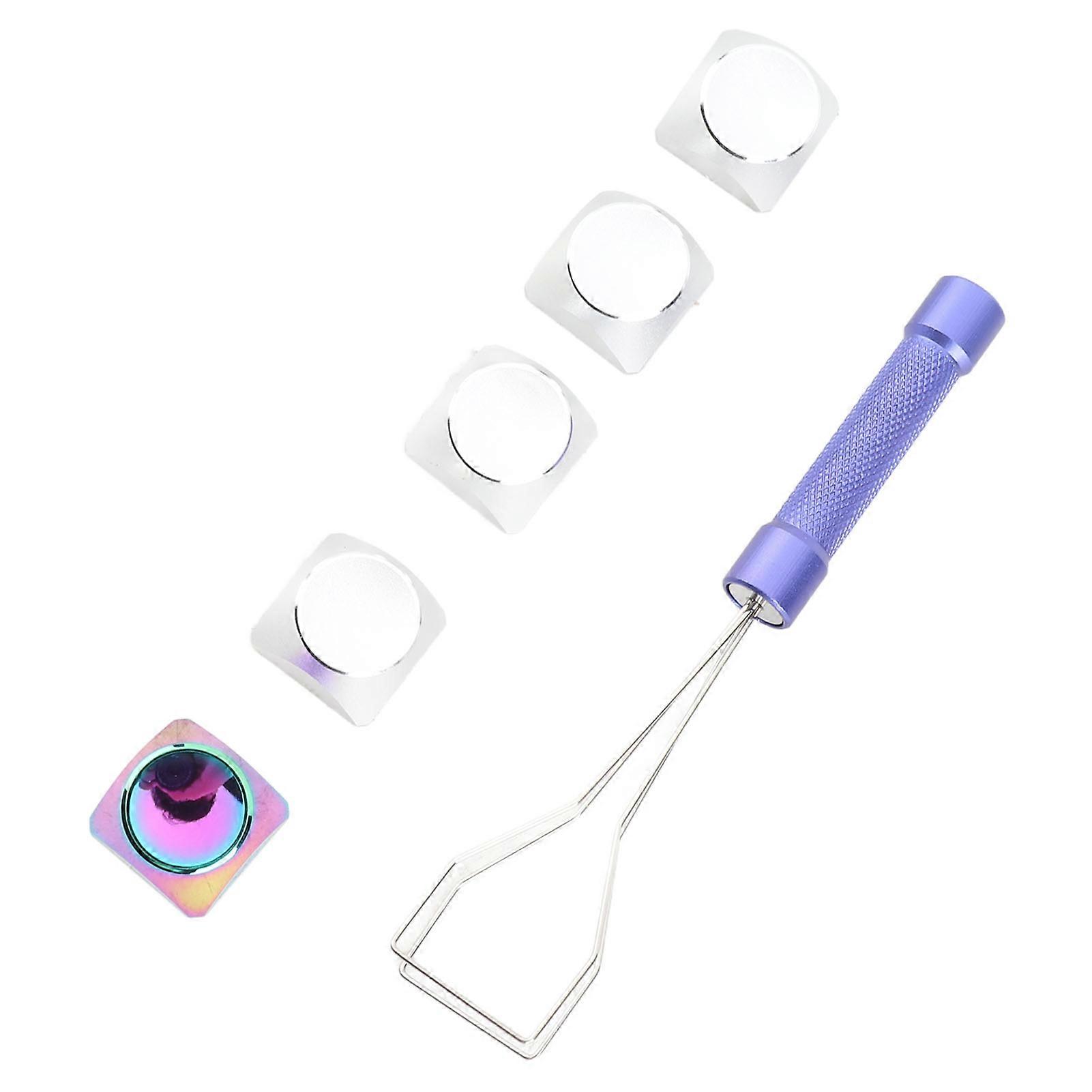 5Pcs Metal Keycaps Special Touch Color Plating Beautiful Textures Decorative XDA Keycaps for Mechanical Keyboard Silver 