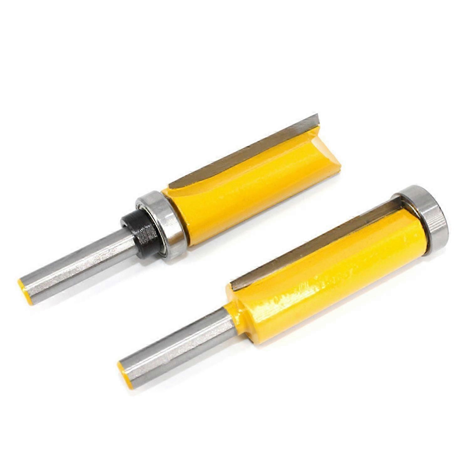 Router Bit Set 8mm Shank Woodworking Router Bits Straight Flush Trim Bit Kit with Bearing