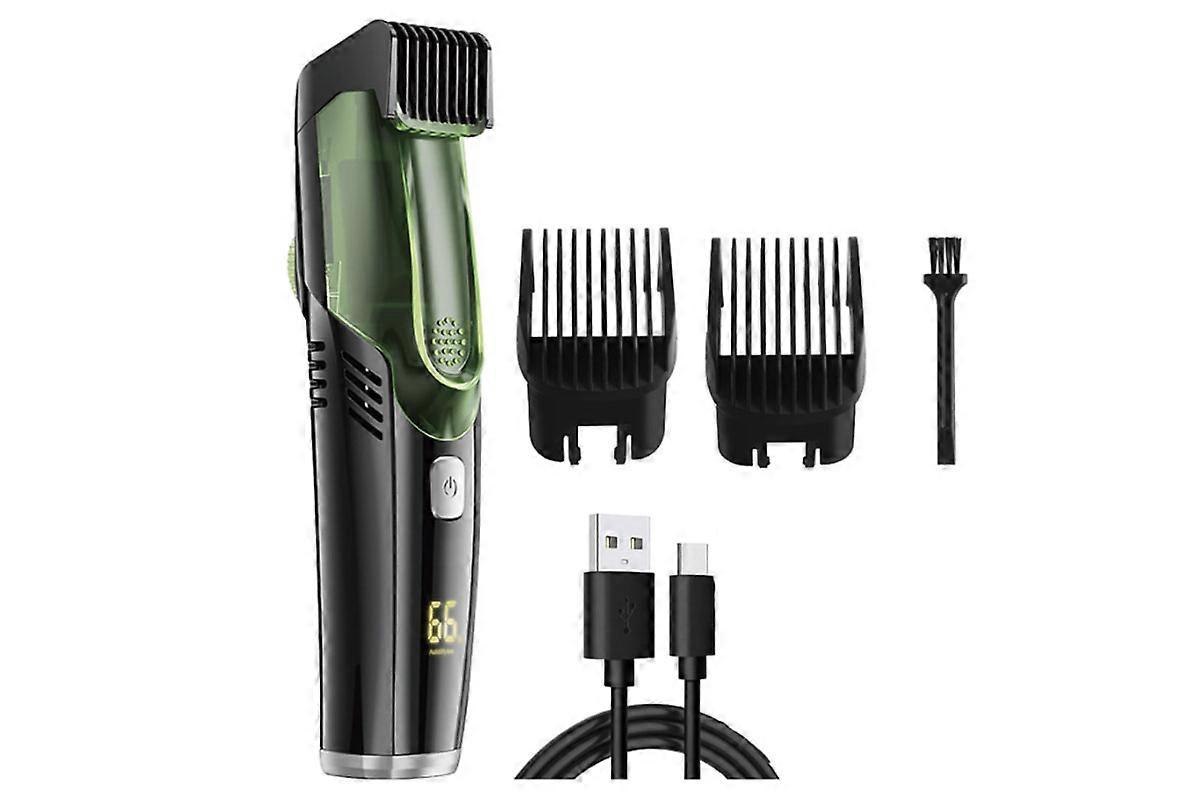 Vacuum Beard Trimmer for Men Rechargeable Mustache Electric Shaver