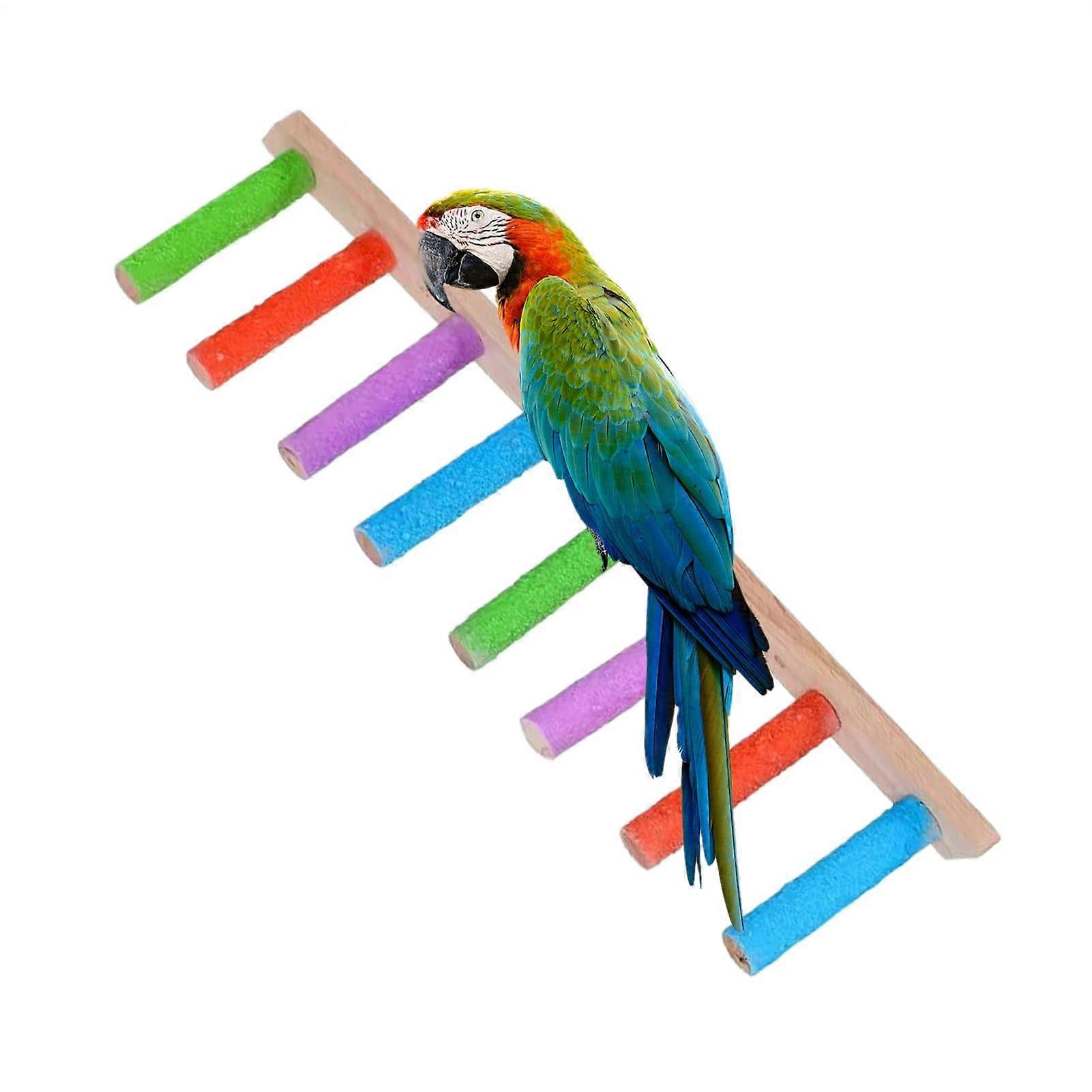 Nymphensittich Spielzeug Wooden Ladder Toy For Cockatiels Eight Section Climbing Ladder Durable Bird Accessory