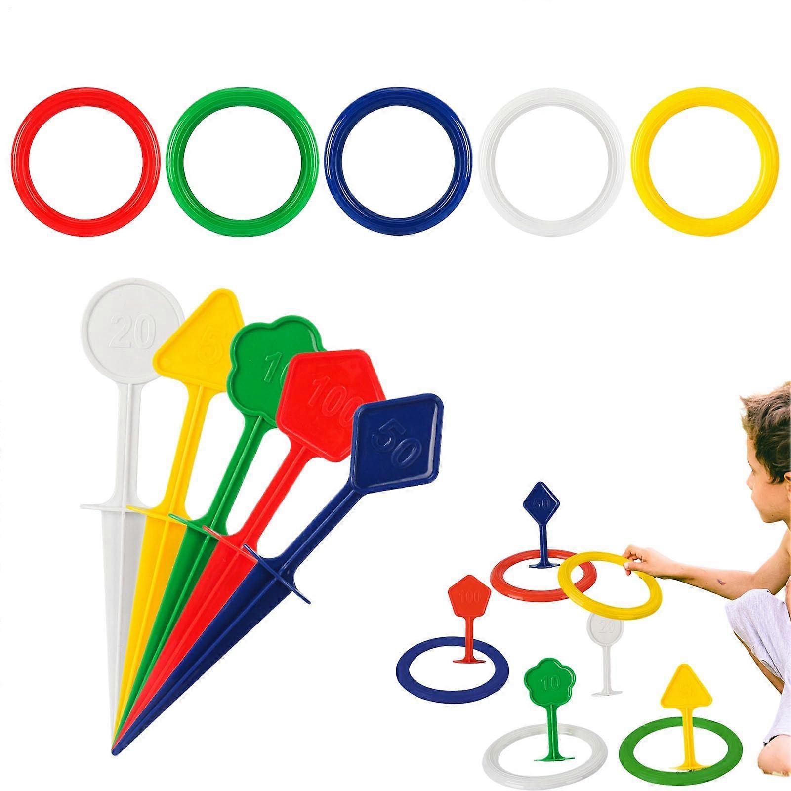 Outdoor Throwing Rings ColorMatching Game  ParentChild Interactive Sports Activities