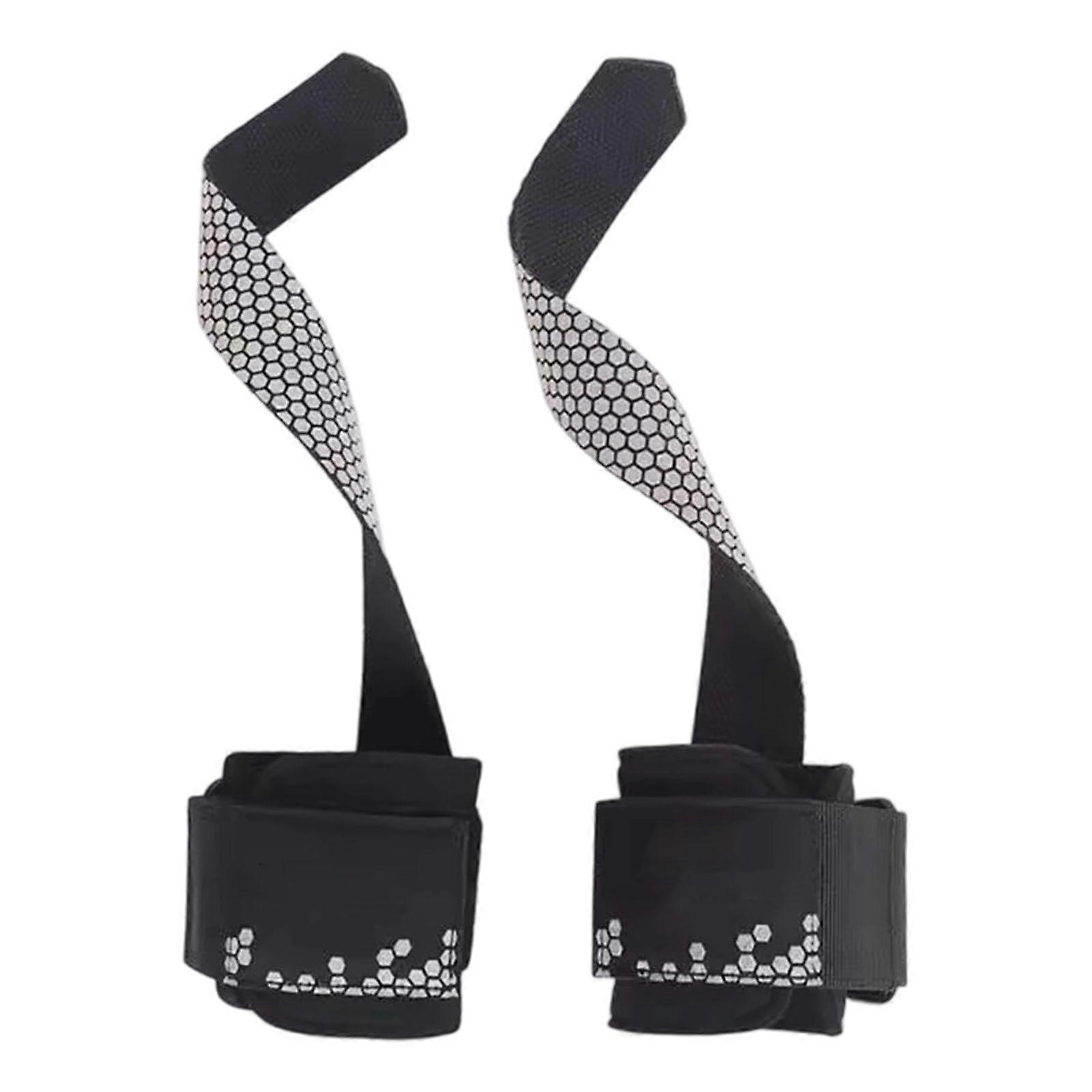 Lifting Wrist Strap Lifting Strap For Bodybuilding Strength Training Weightlifting Gym Deadlift Fitness Wrist For Bodybuilding Black and gray