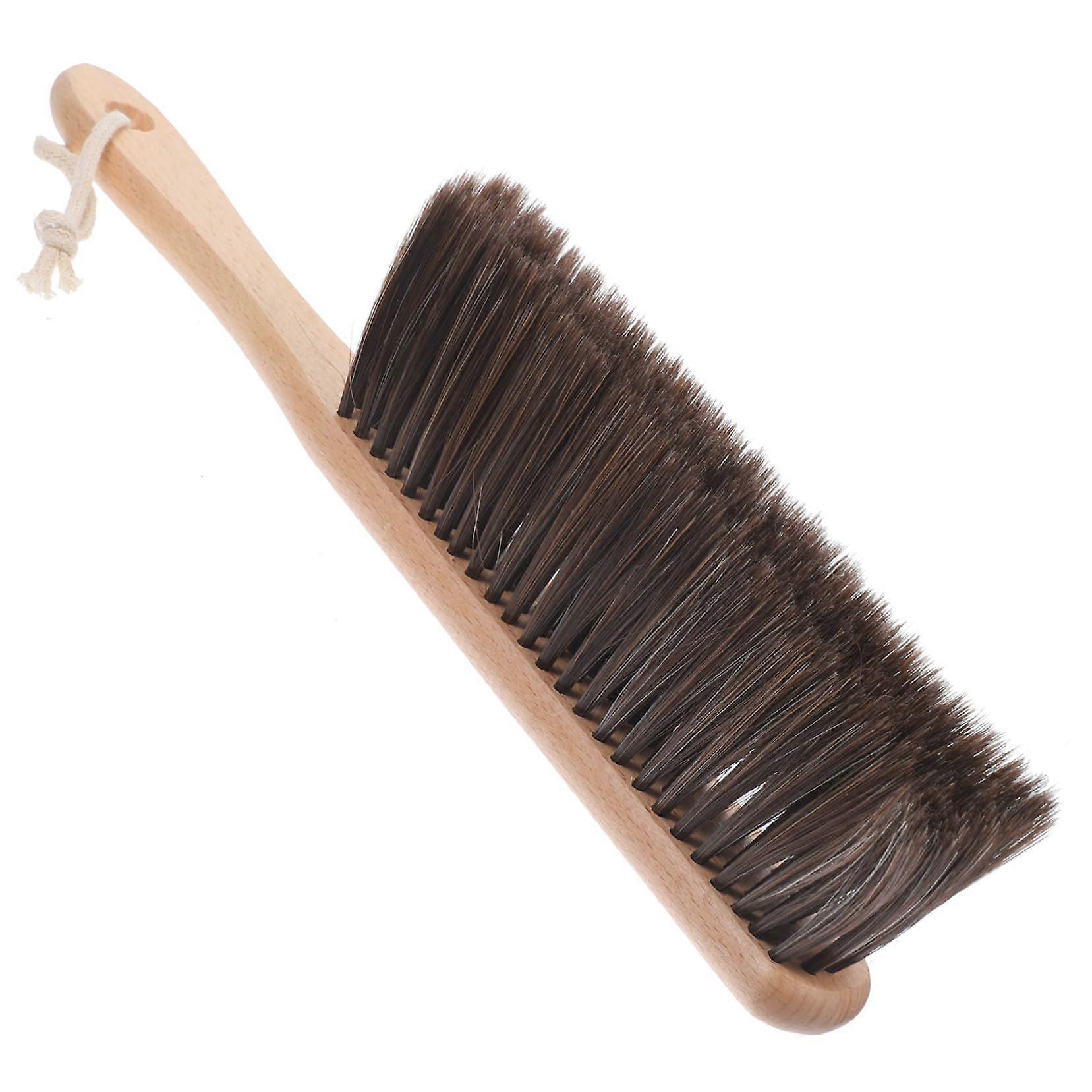 Portable Solid Wood Handle Cleaning Brush With Soft Stiff Bristles For Quilt, Sofa, Carpet, Clothes, Cabinet, Car