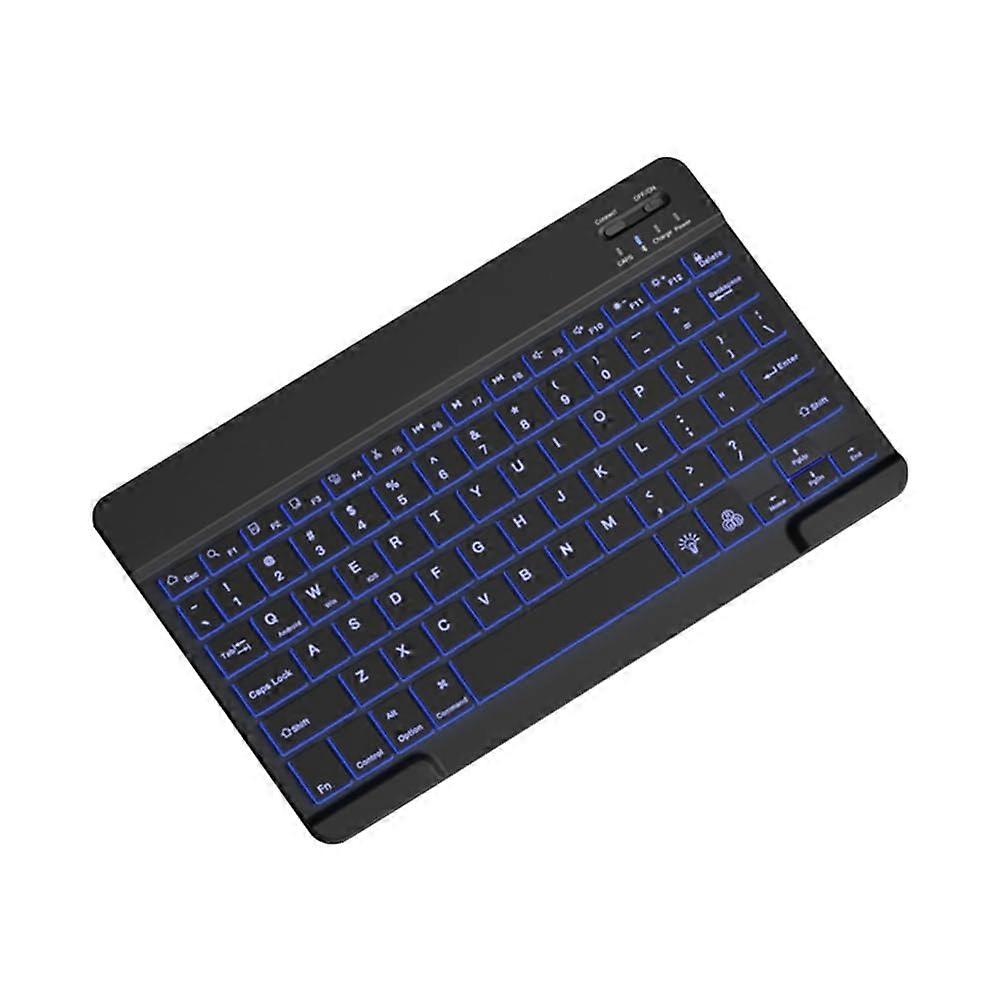 10inch Backlit Keyboard Bluetooth Protable Mini Mute Keyboard for Cell Phones Tablets and Laptops Wireless Keyboard B
