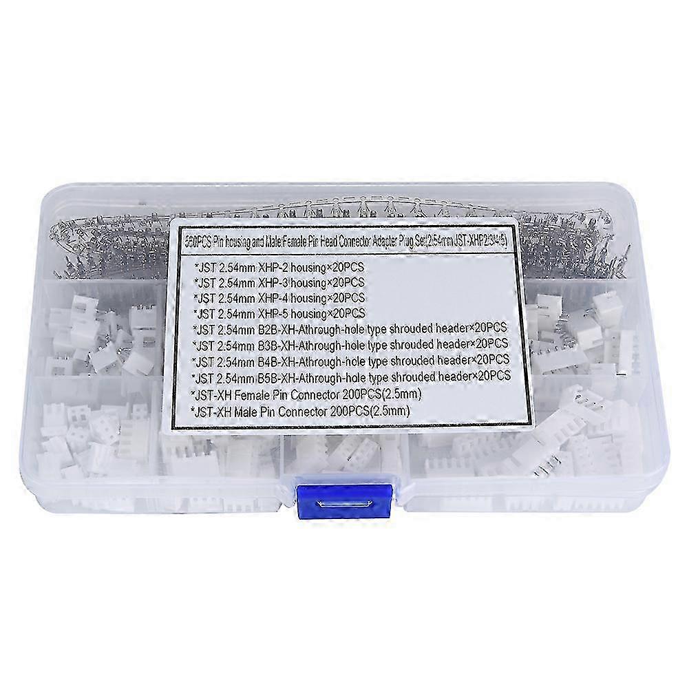 560Pcs Pin Connector Housing Shrouded Header Replacement Kits Compatible with JST-XHP SZRH A-DS