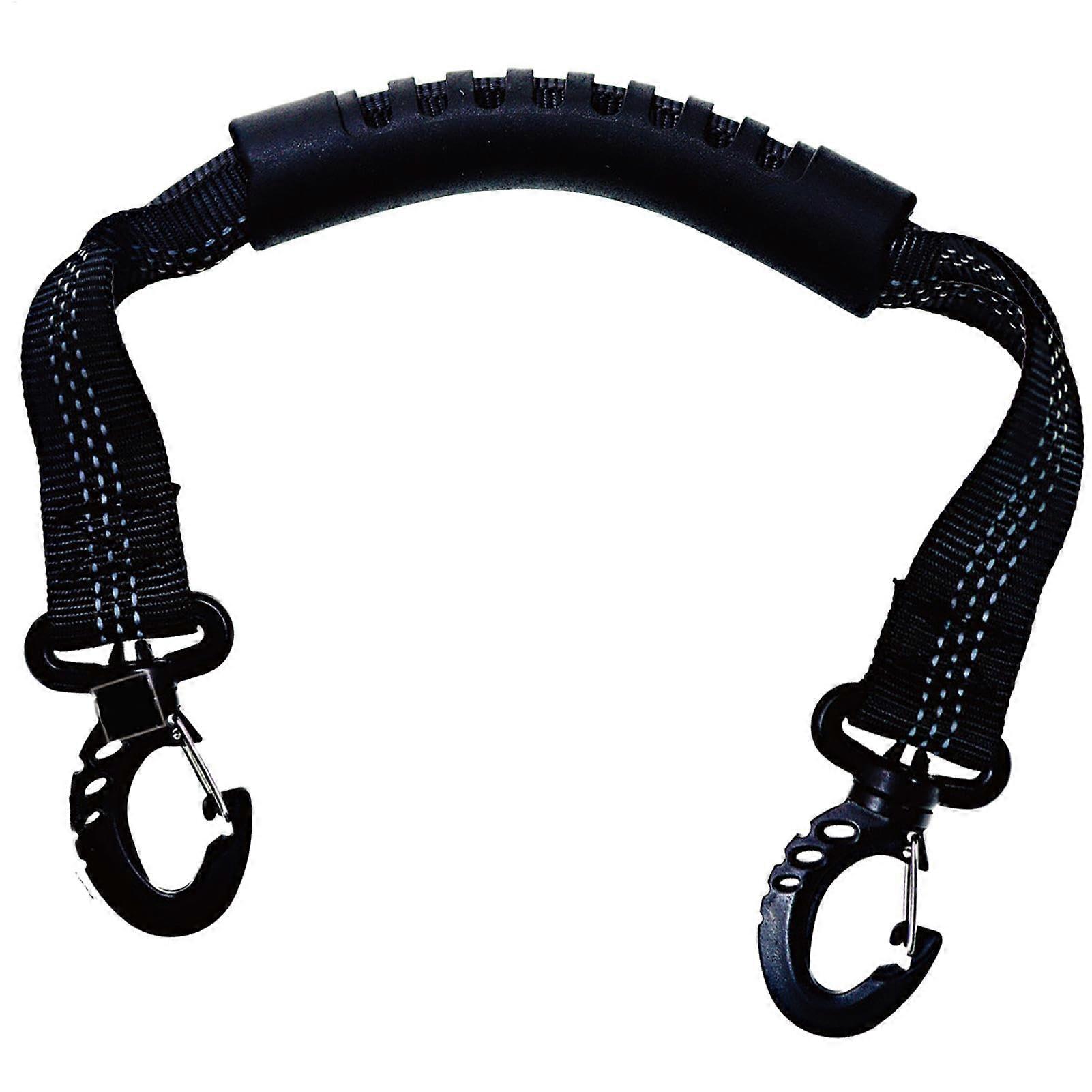 Ski Straps for Carrying - Portable Black Ski and Boot Carrier Straps for Ice Skates and Snowboarding, Adjustable Roller Skate Strap