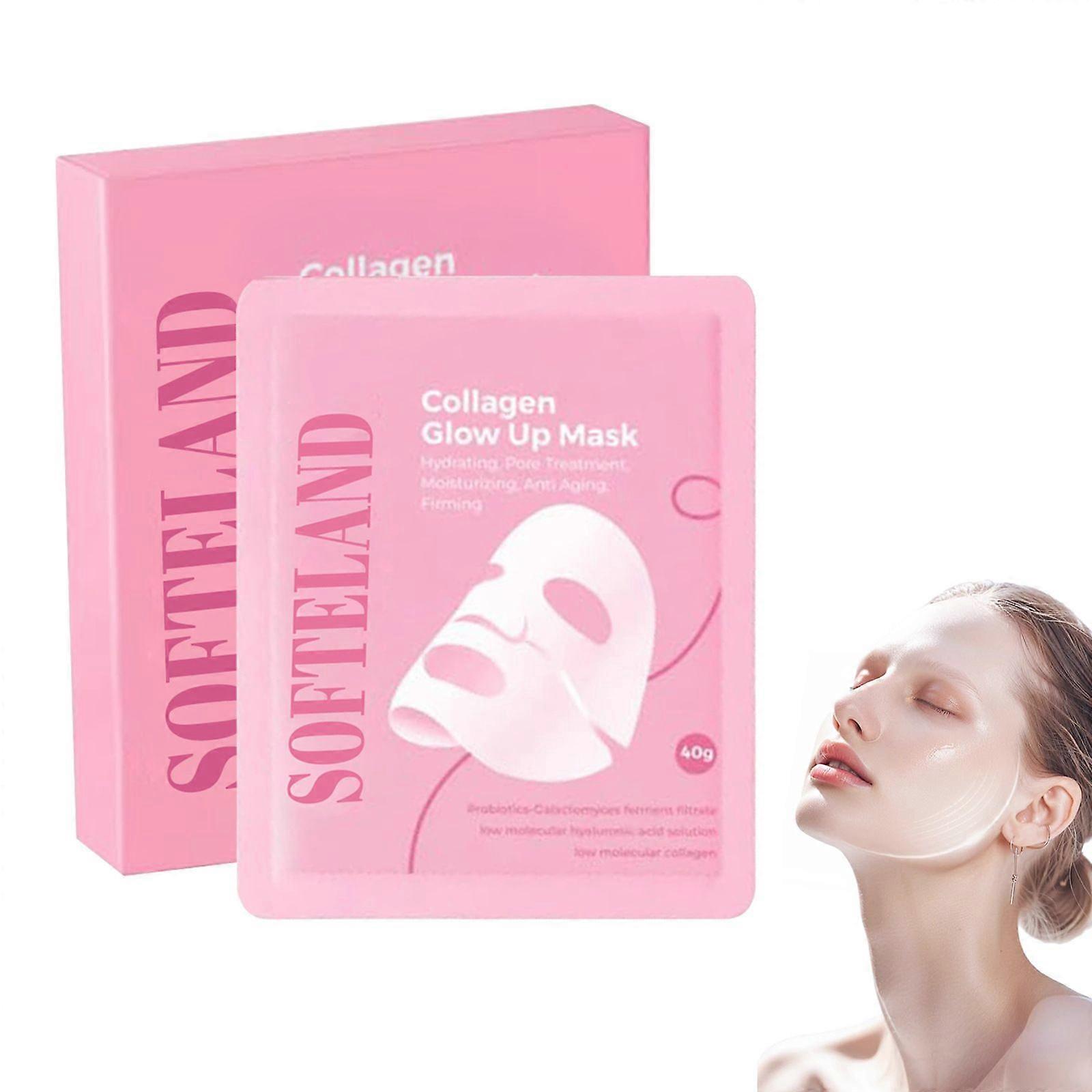 Collagen Face Mask Overnight, Collagen Face Mask for Glass Skin, Glow Up Firm Skin Deep Hydrating Masks for Wrinkle Reduction and Pore Minimization