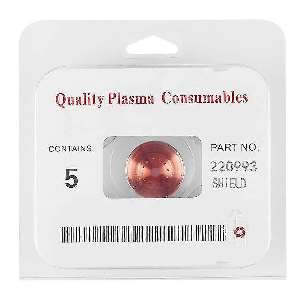 5 pcs/set 220993 Plasma Cutter Cutting Torch Consumables Shield Cap for MAX105