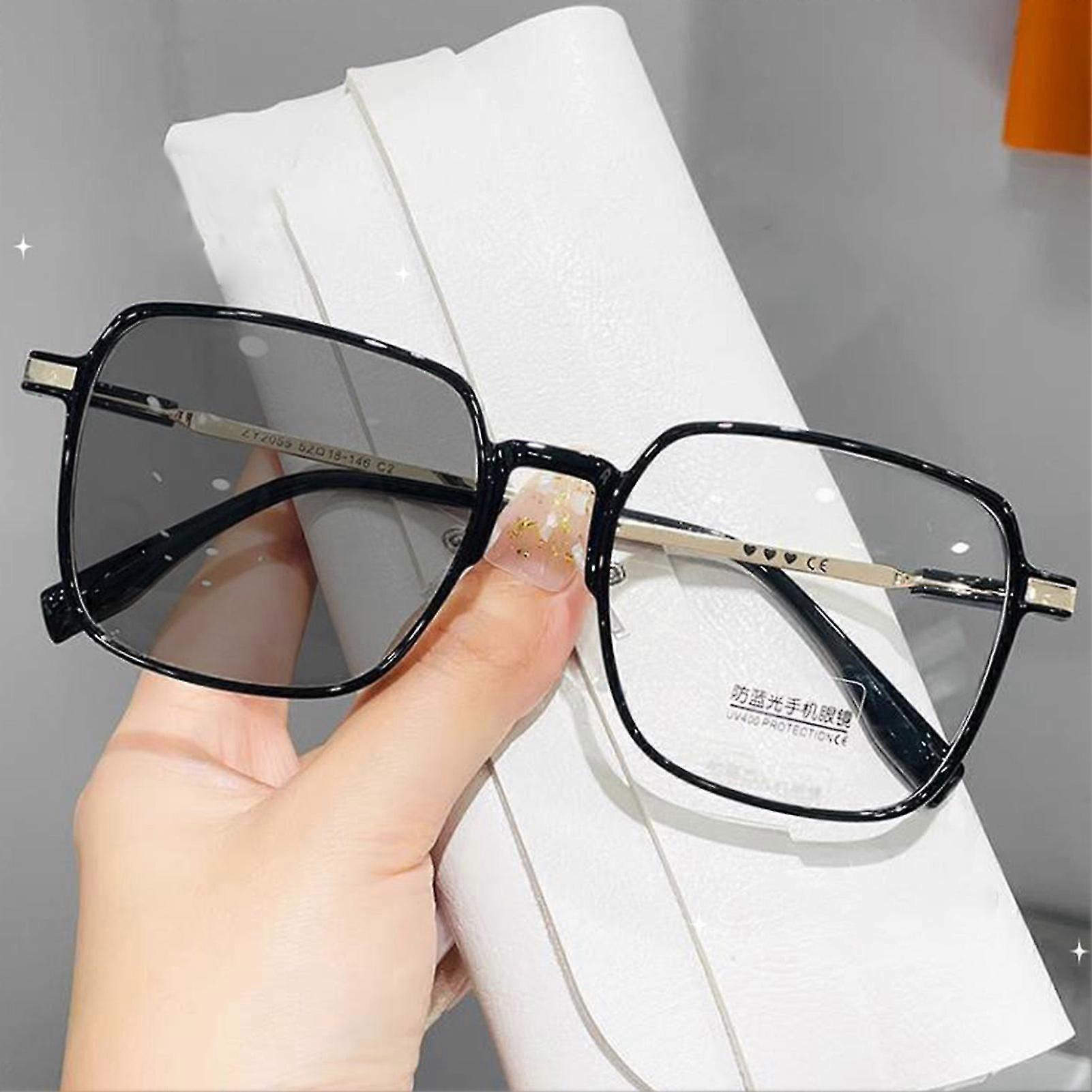 Retro Blue Light Blocking Glasses Plastic Frame Vintage Color Changing Eyeglasses for Men and Women