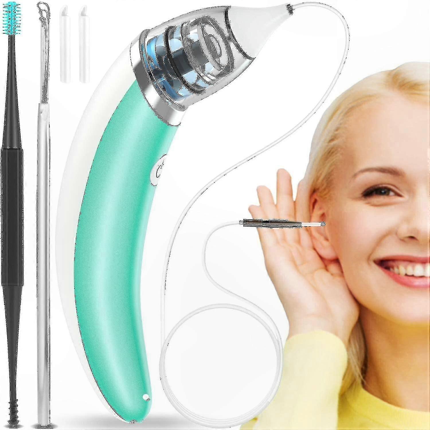 USB Rechargeable Ear Cleaning Device with 5-Level Suction, Wax Removal Kit & Tools for Safe Use