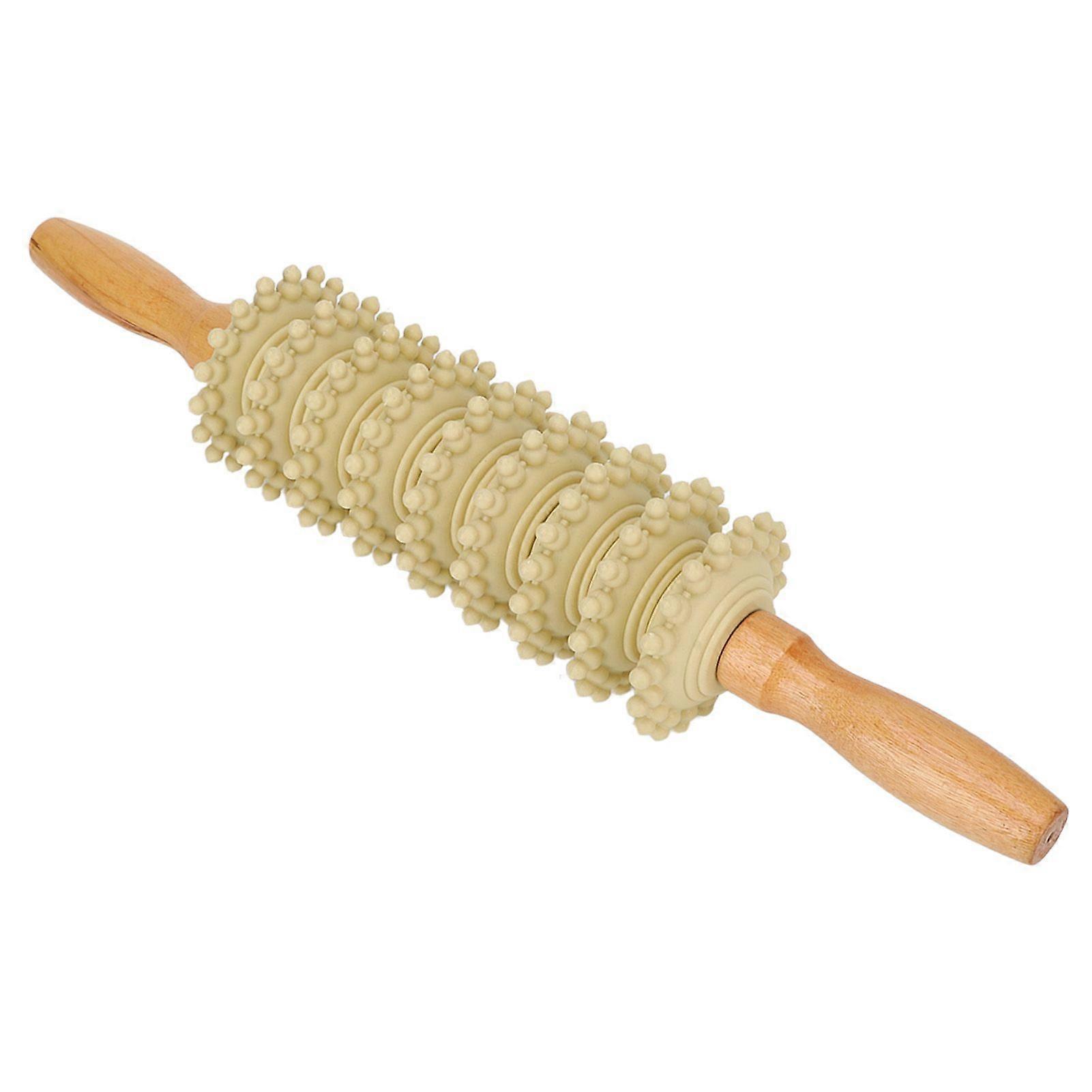 ウッドセラピーローラートリガーポイント細いレッグリリースセルライト痛筋膜マッサージローラー