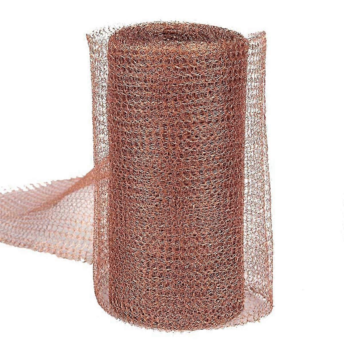 Copper Mesh Rodent Control Kit 5In x 35ft Rustproof Copper Wool Blend