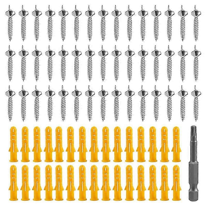 For 50pcs Seamless Nails Doubleheaded Screw Solid Wood Baseboard Screws