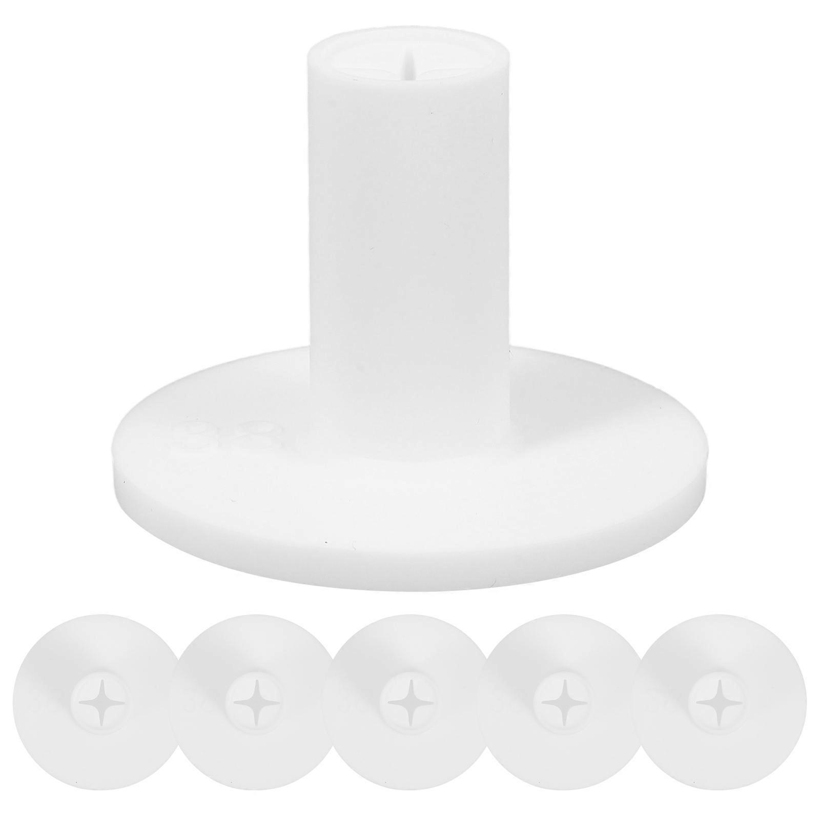 Silicone Golf Ball Holder White Durable and Lightweight for Outdoor Use 6 Pieces