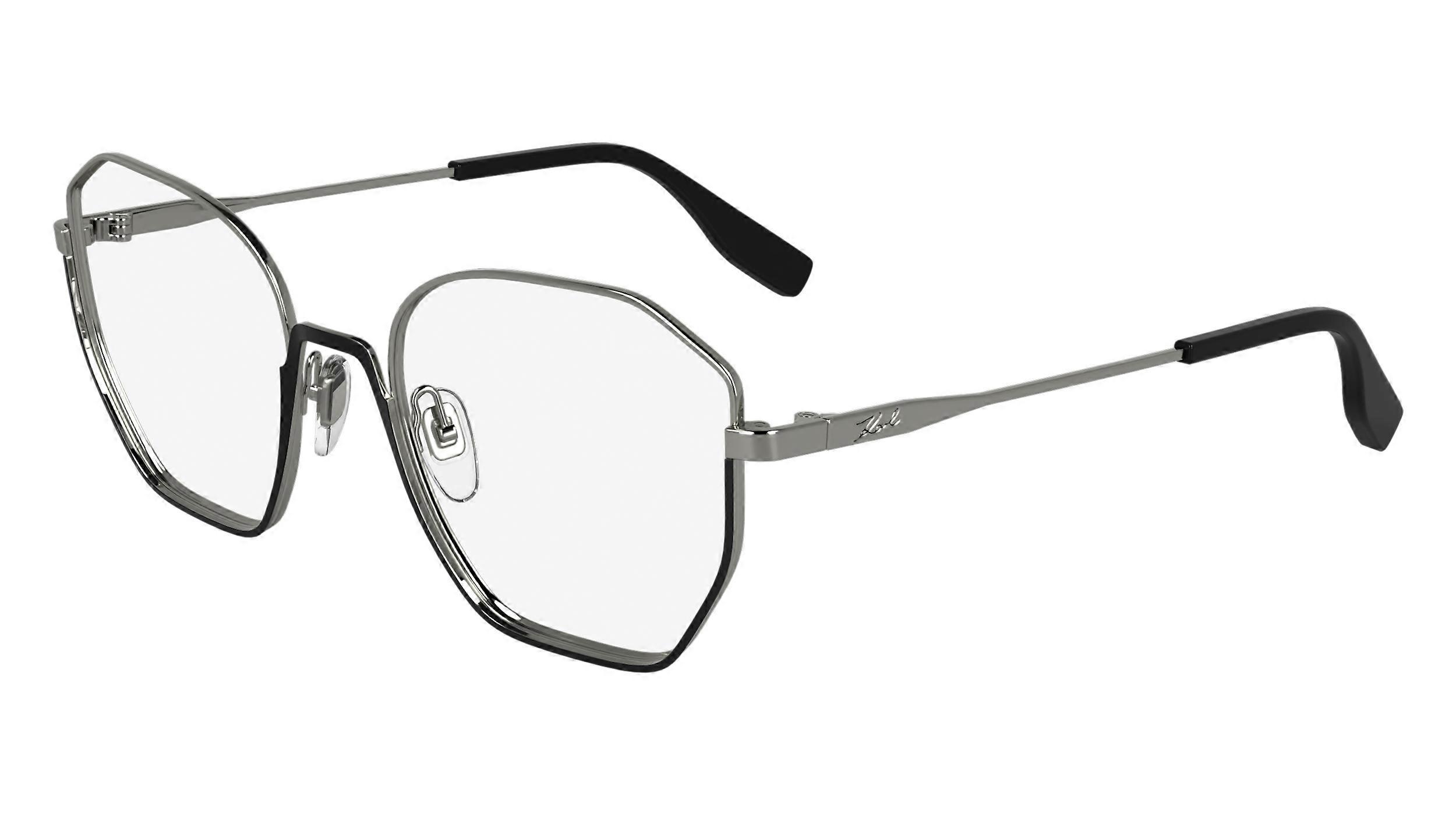 Eyewear Frames KARL LAGERFELD KL356 N 044 BLACK/SILVER 54/20/140 FEMALE
