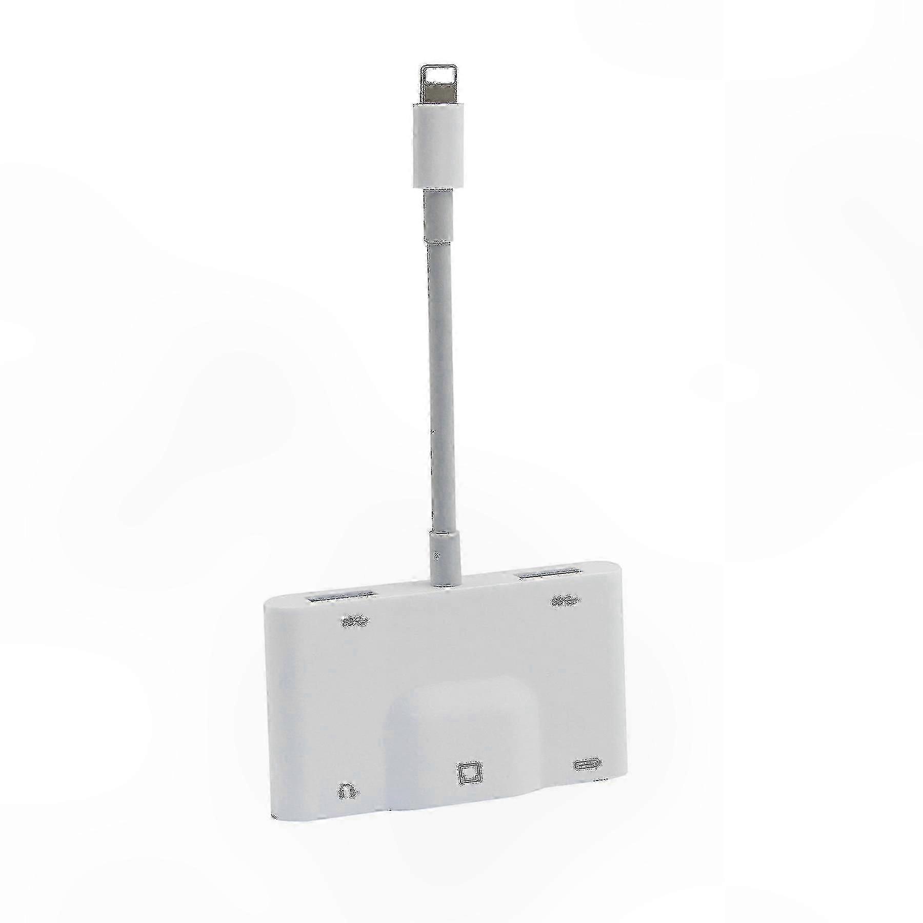 5-in-1 USB OTG Adapter with RJ45 Ethernet, LAN, and 3.5mm Port for High-Speed Networking