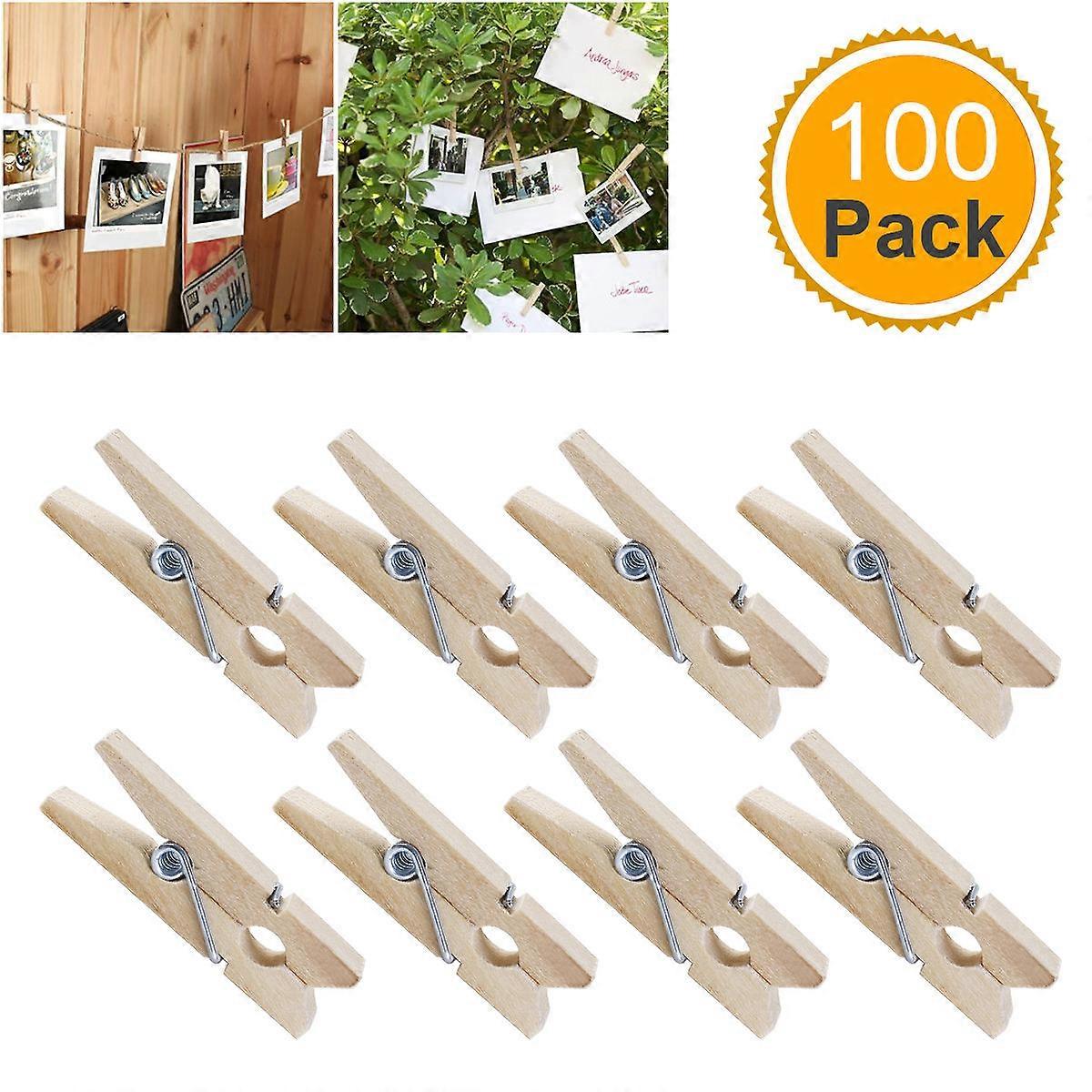 Khaki Wooden Clothespins for Hanging Clothes Lightweight and Multiduty 3 5cm