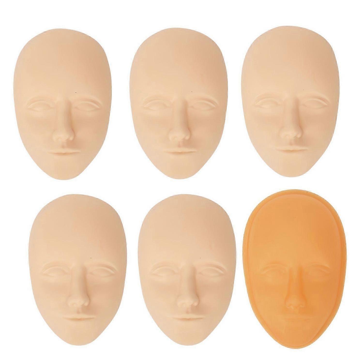 2025 Latest Model 5pcs Silicone Tattoo Practice Face 3D Microblading Cosmetic ...