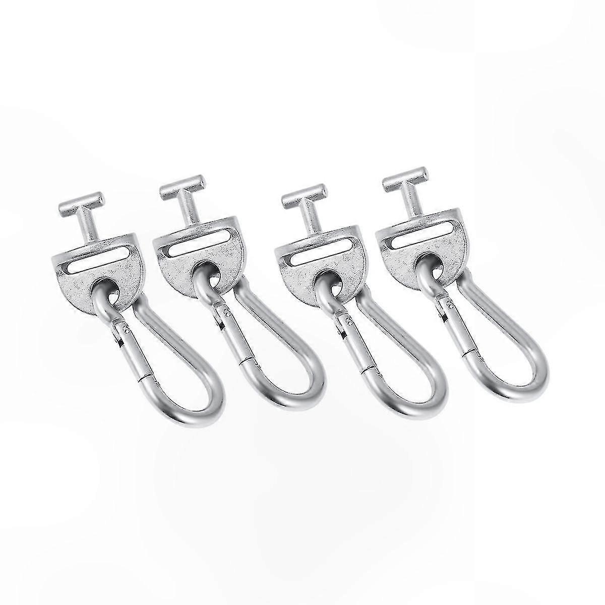4-Pack T-Lock Adapter with Snap Hooks, Compatible Accessory Adapter for Gym Cable Machines and Shelves