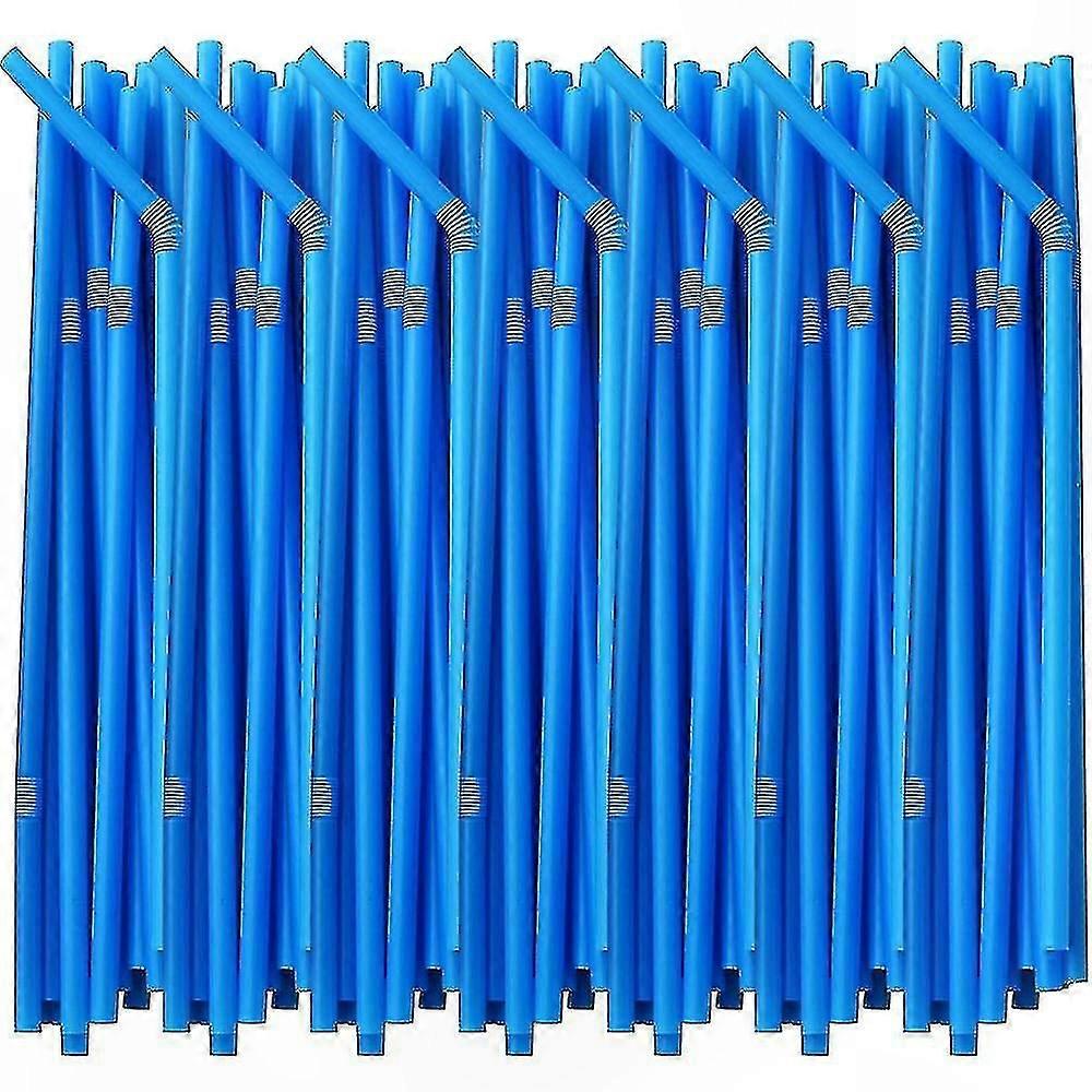 Extra Long Flexible Drinking Straws, 100/200/500 Count, Colorful Bendable Party Straws, Disposable Fancy Straws for Beverages