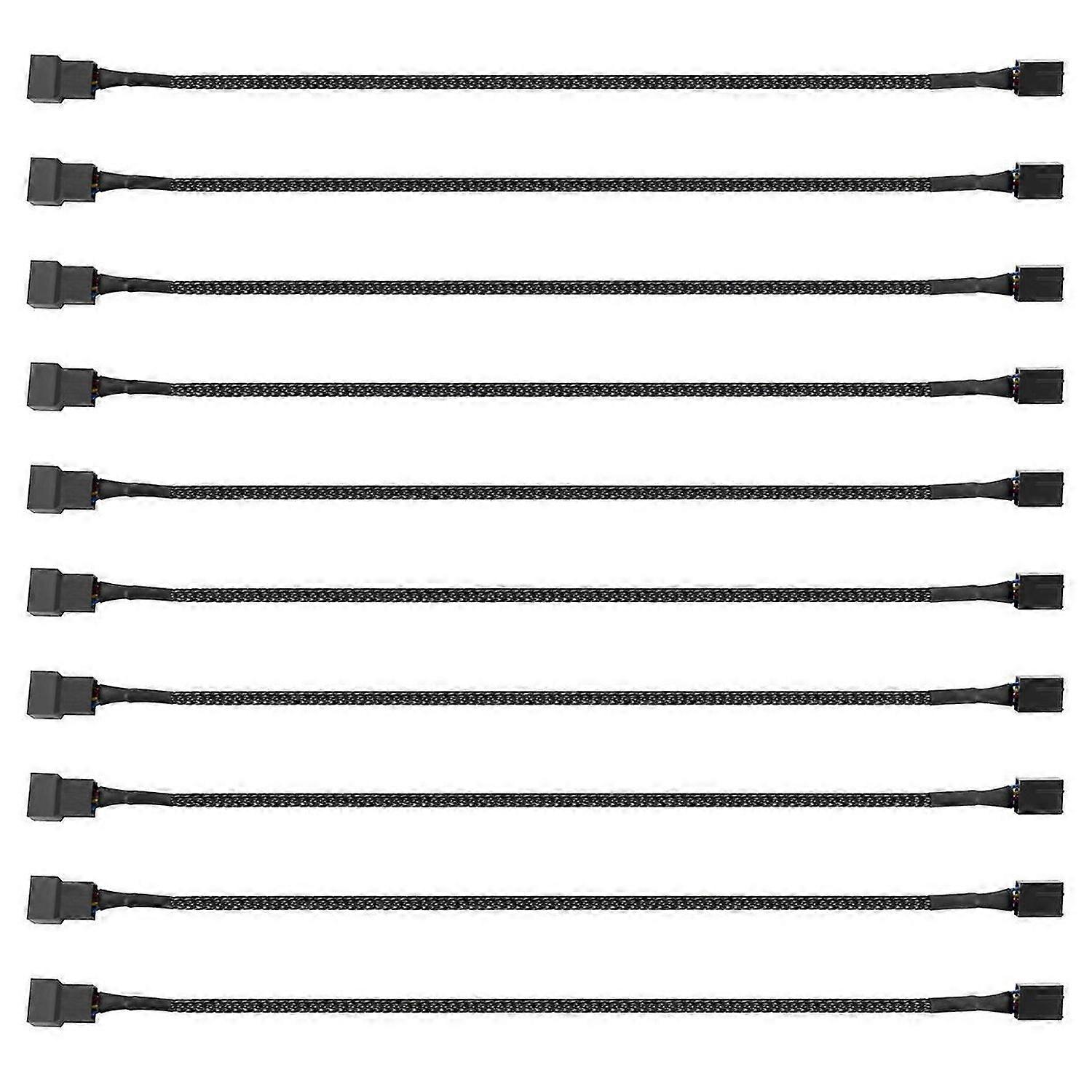 10PCS 4 Pin PWM Fan Extension Power Cable Connector Case