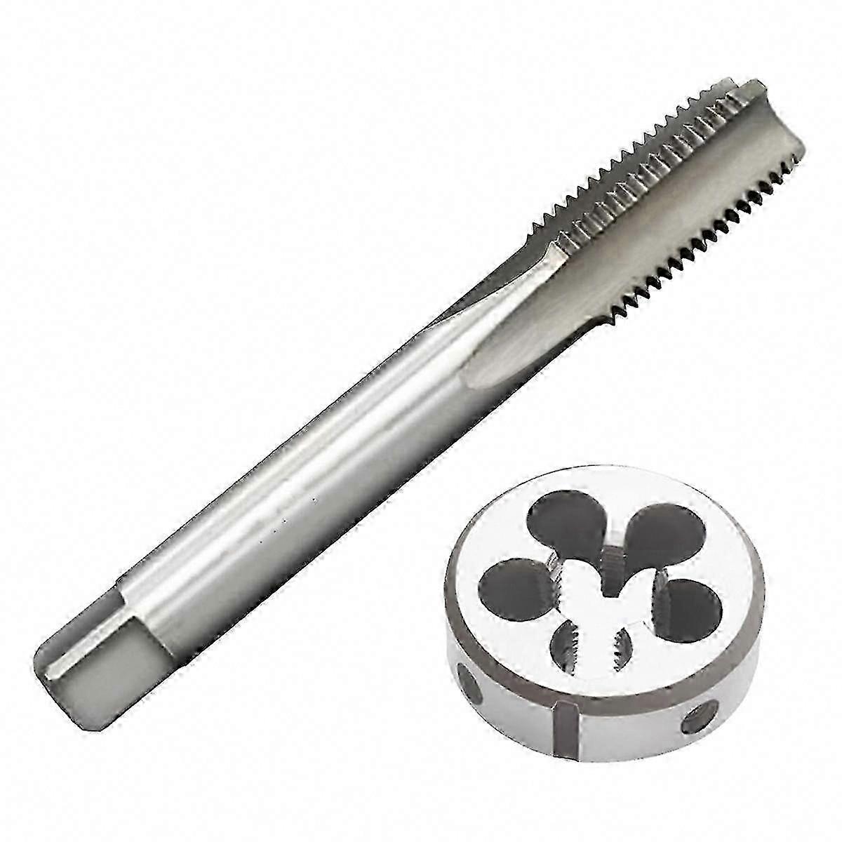 M14 x 1.5mm High-Speed Steel Tap and Die Set, Metric Thread Cutting Tool Kit with Round Die 0710