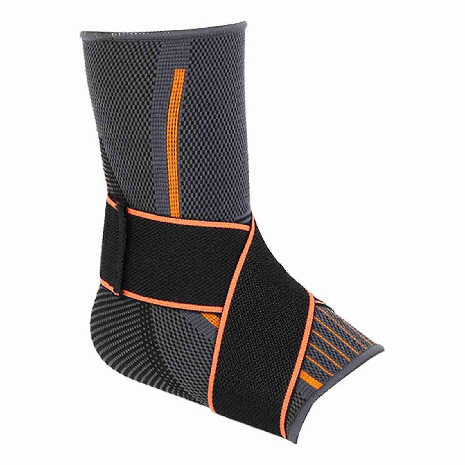 Ankle Support Brace Compression Breathable Elastic Ankle Guard Strap for Sports Running Exercising Men L
