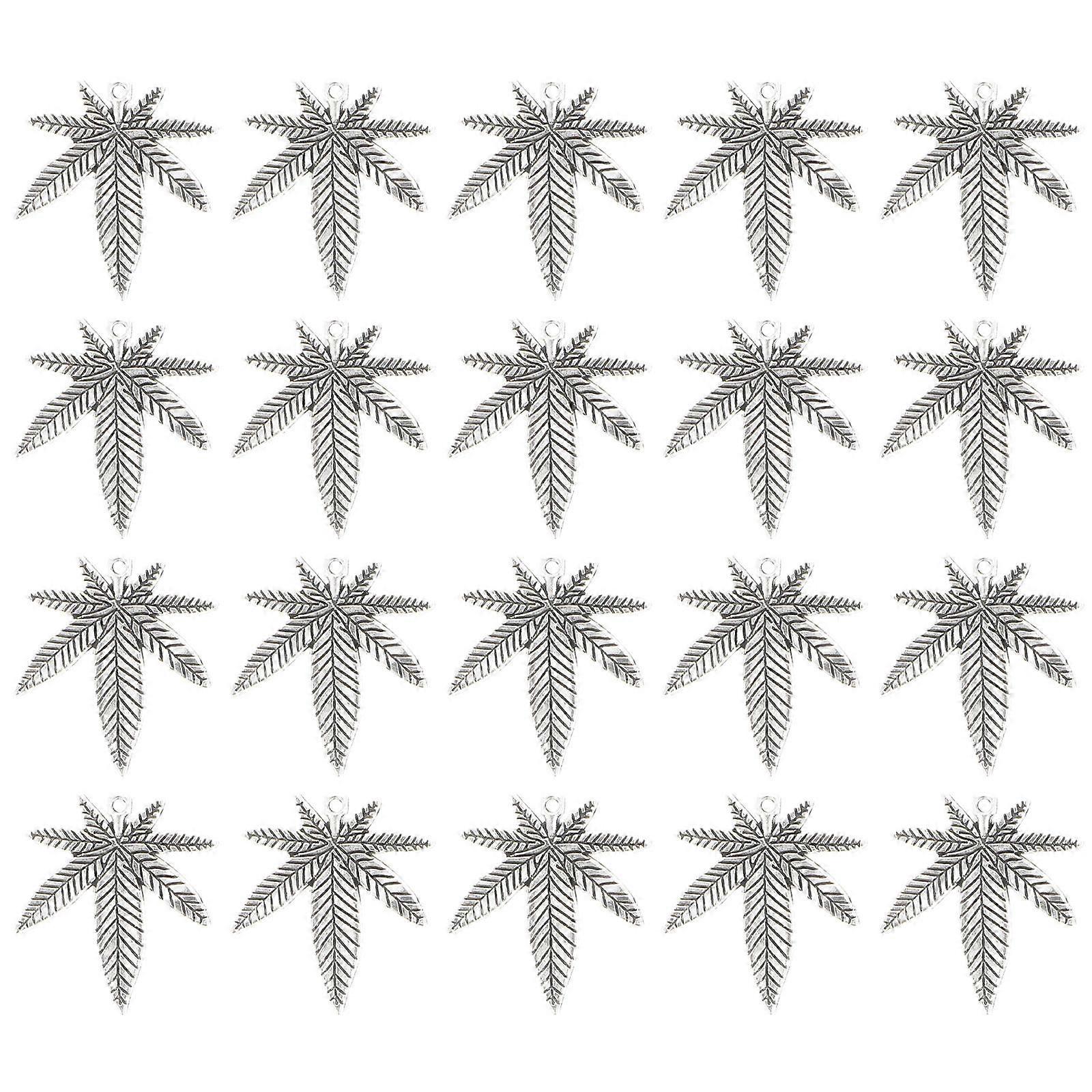 50Pcs Leaf Charm Pendants for DIY Jewelry Making