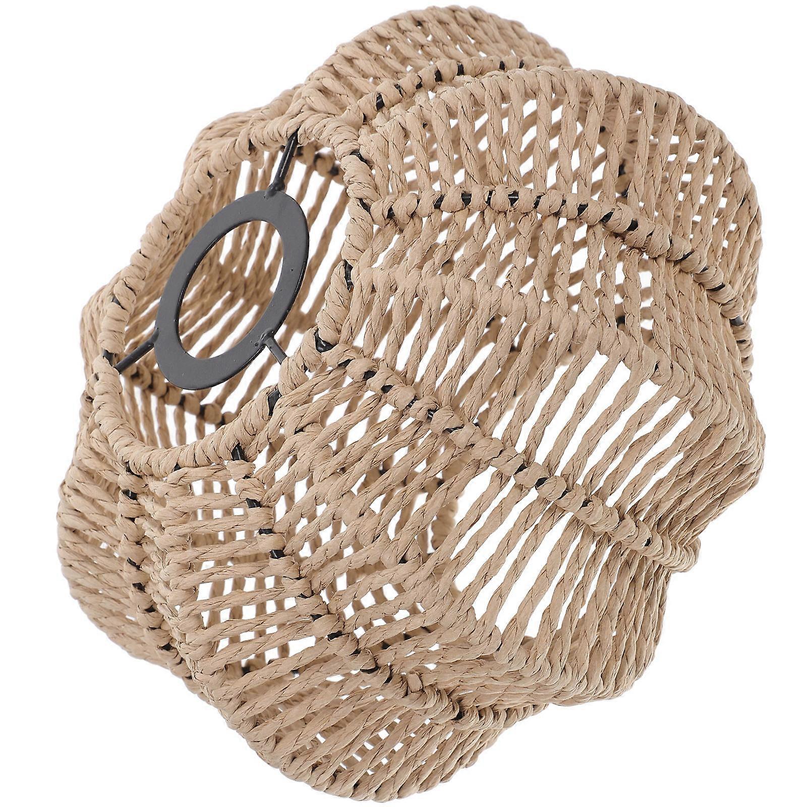 Handwoven Boho Ceiling Light Shade with Paper Rope for Home Use 3Pcs