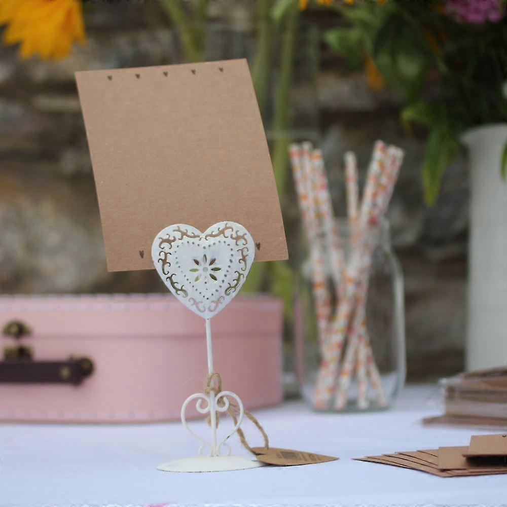 Wedding Table Name Blank Cards Heart Kraft Cards x 8 Rustic