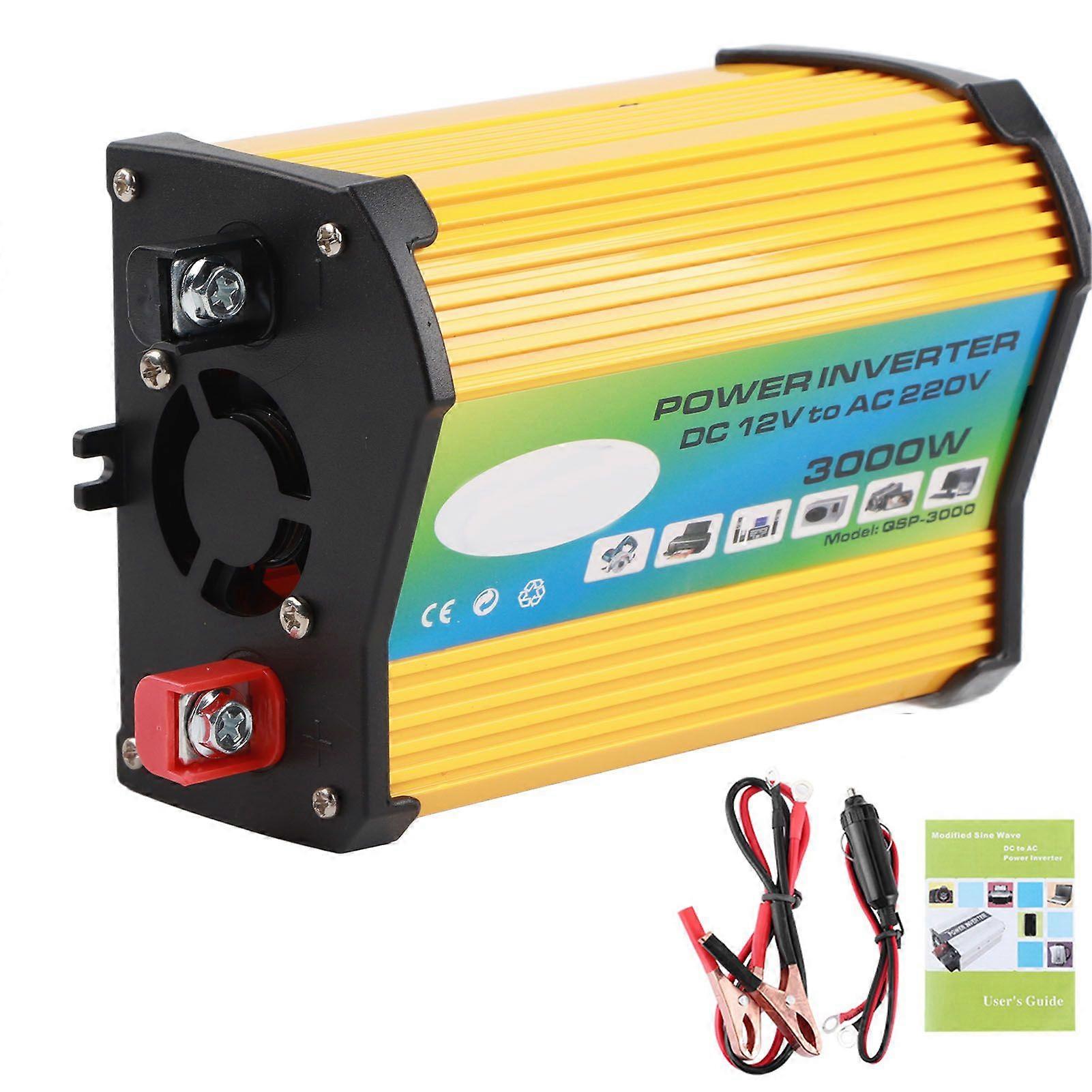 Car Inverter Dual USB 300W Auto Power Converter Modified Sine Wave Adapter 12V 220V