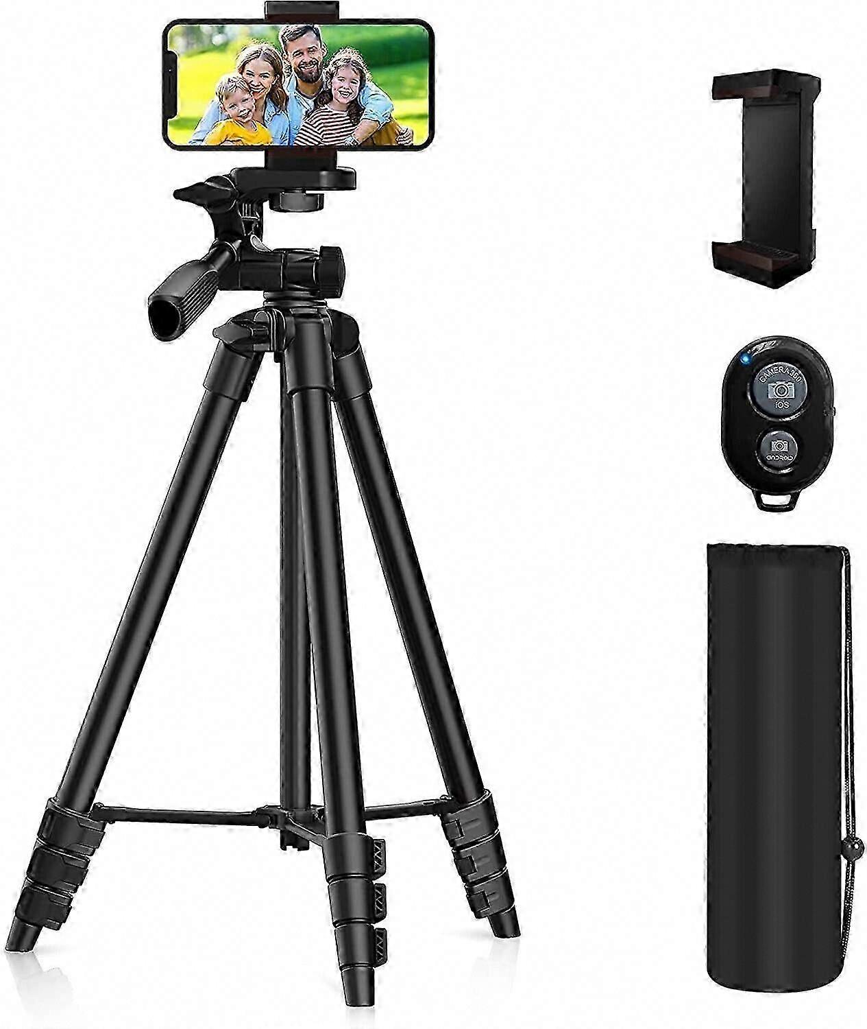 Universal Smartphone Tripod 135cm Adjustable Clamp Stand with 3 Legs for Mobile Phones