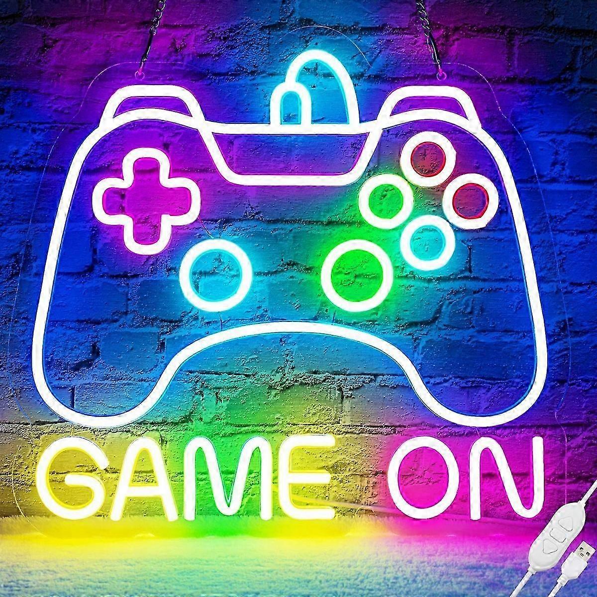 Neon Led Decorative Gamepad Ornament Multicolor With Dimmer + Usb