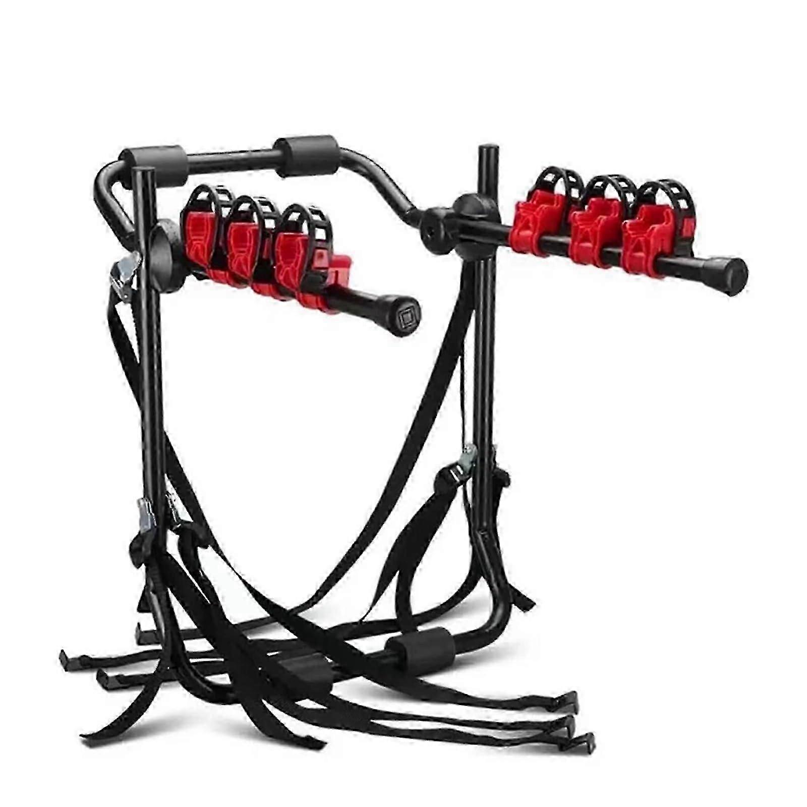 3-Bike Solid Sleeve Roof Carrier for SUV and Hatchback Cars with Binding Rope - UK Transport