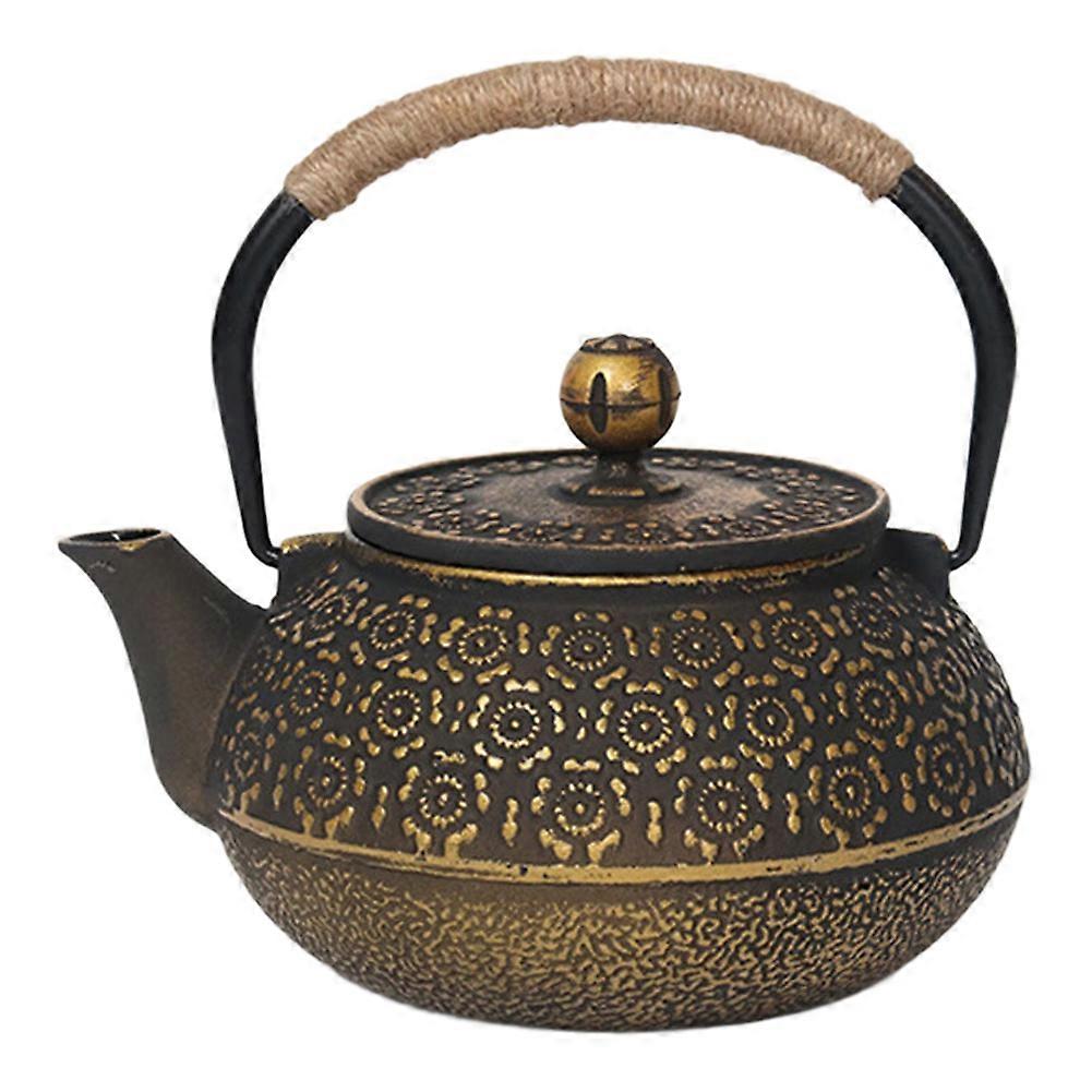 900ML Cast Iron Teapot Japanese Style with Tea-Strainer Household C