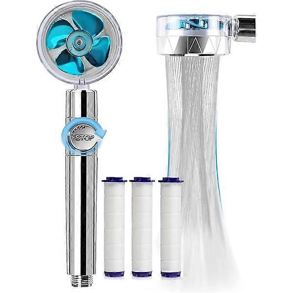 Hand Shower, Water-Saving and Limescale-Repellent Shower Head, High-Pressure Propeller Shower Head Filter System